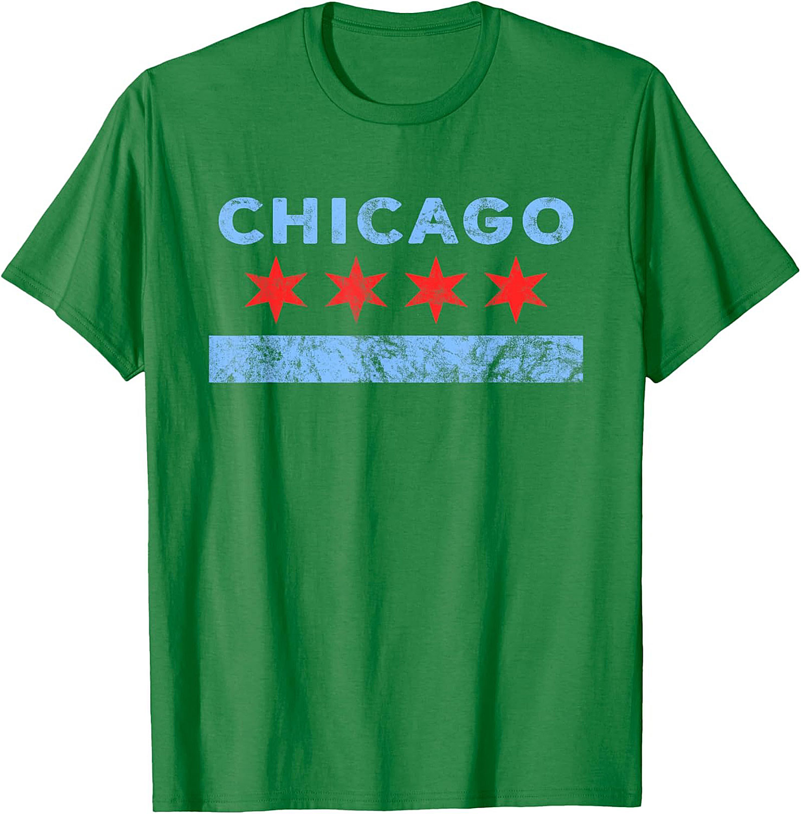  Vintage Chicago Flag T-shirt Soft Unisex Graphic Tee