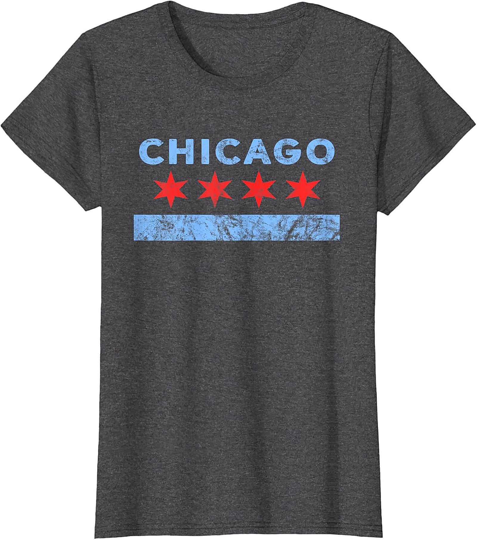  Vintage Chicago Flag T-shirt Soft Unisex Graphic Tee