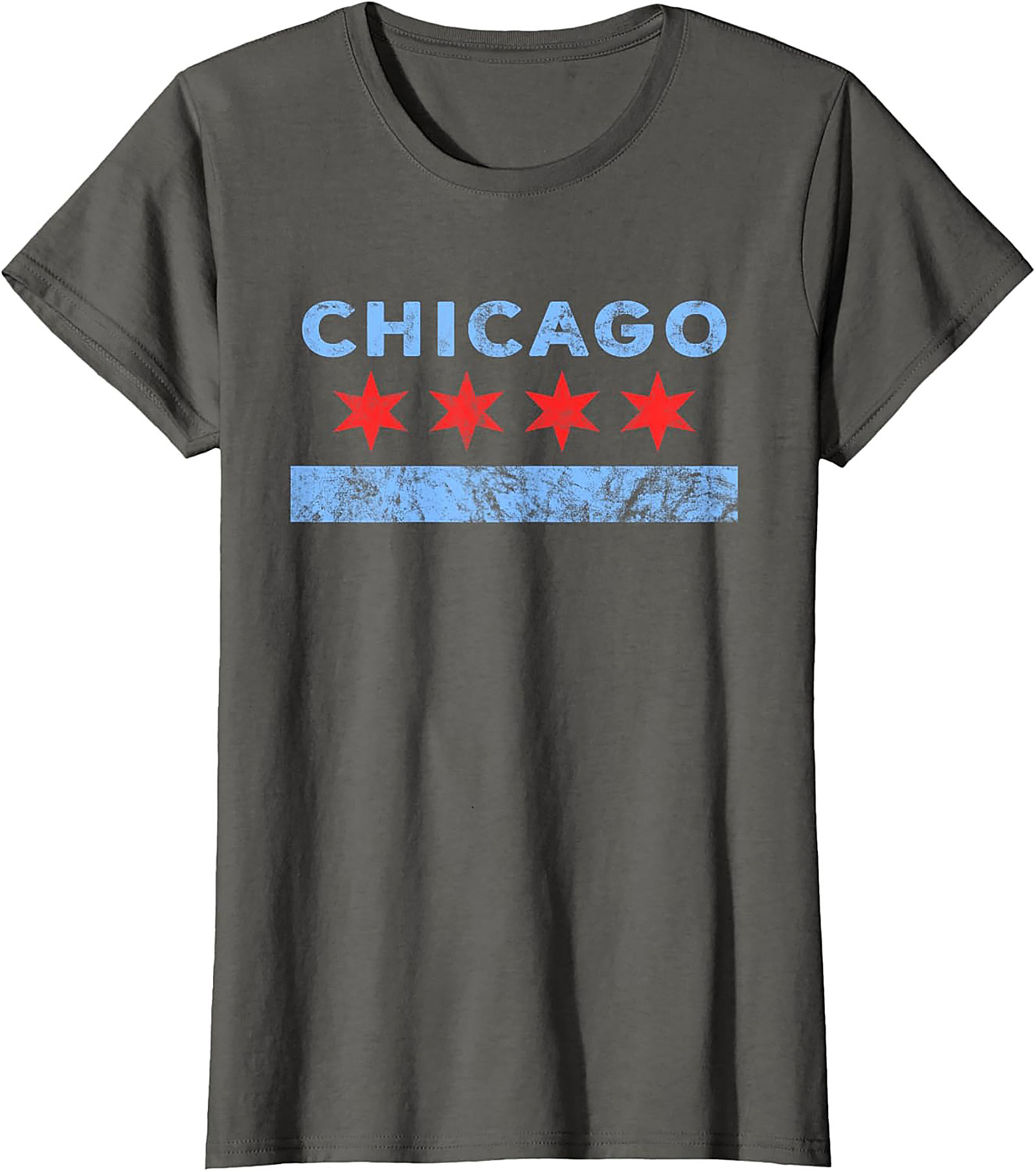  Vintage Chicago Flag T-shirt Soft Unisex Graphic Tee