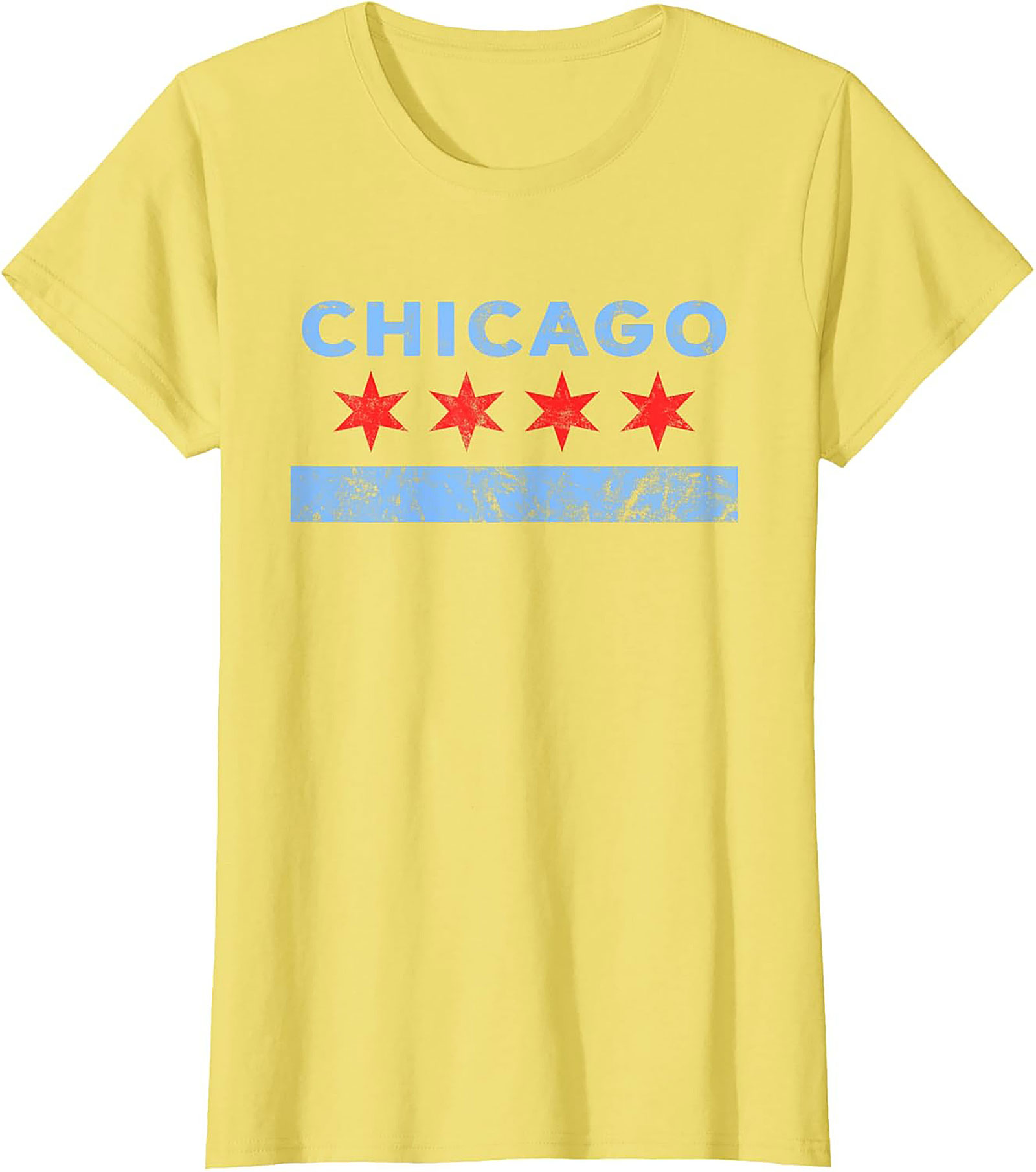  Vintage Chicago Flag T-shirt Soft Unisex Graphic Tee
