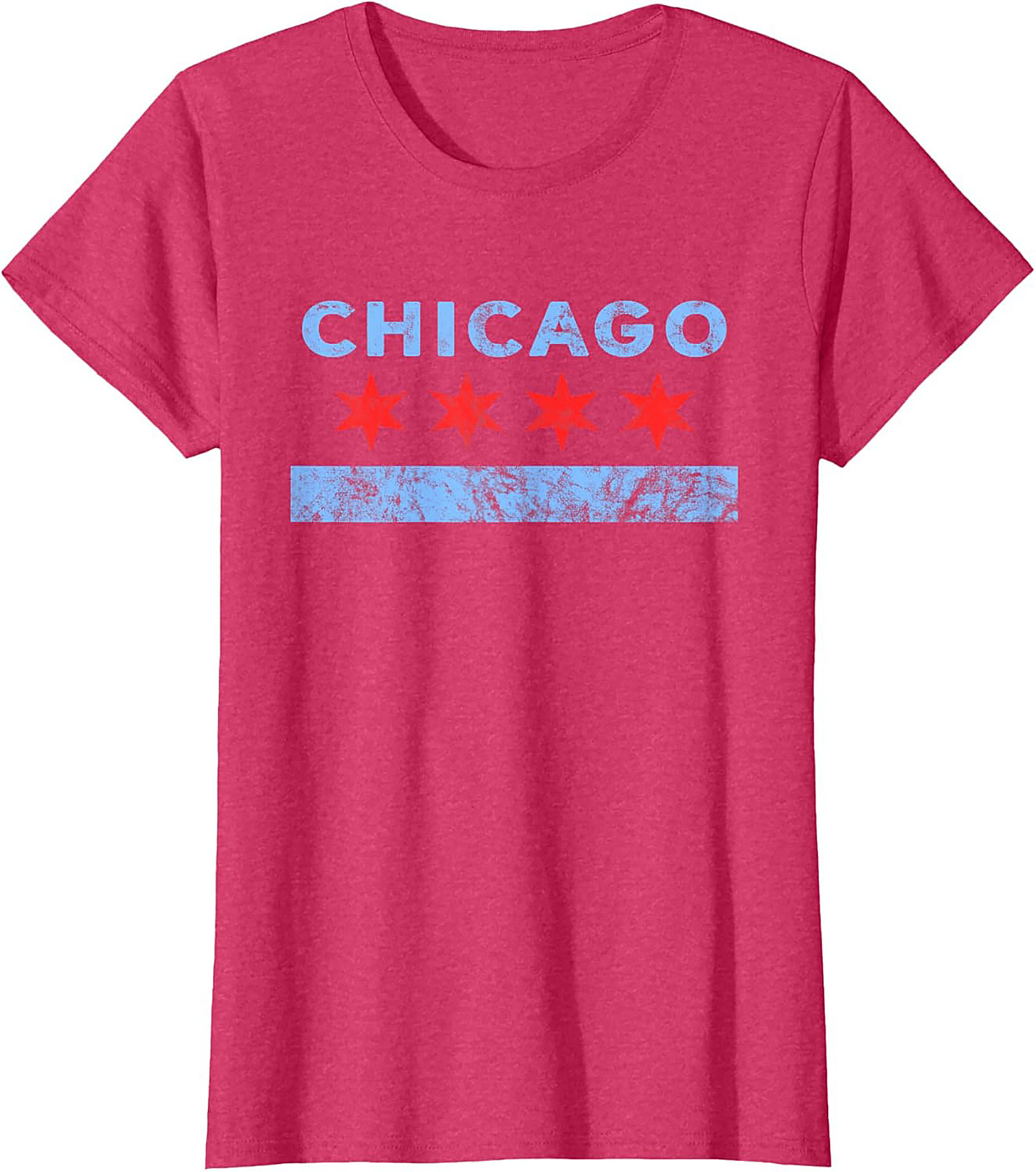  Vintage Chicago Flag T-shirt Soft Unisex Graphic Tee