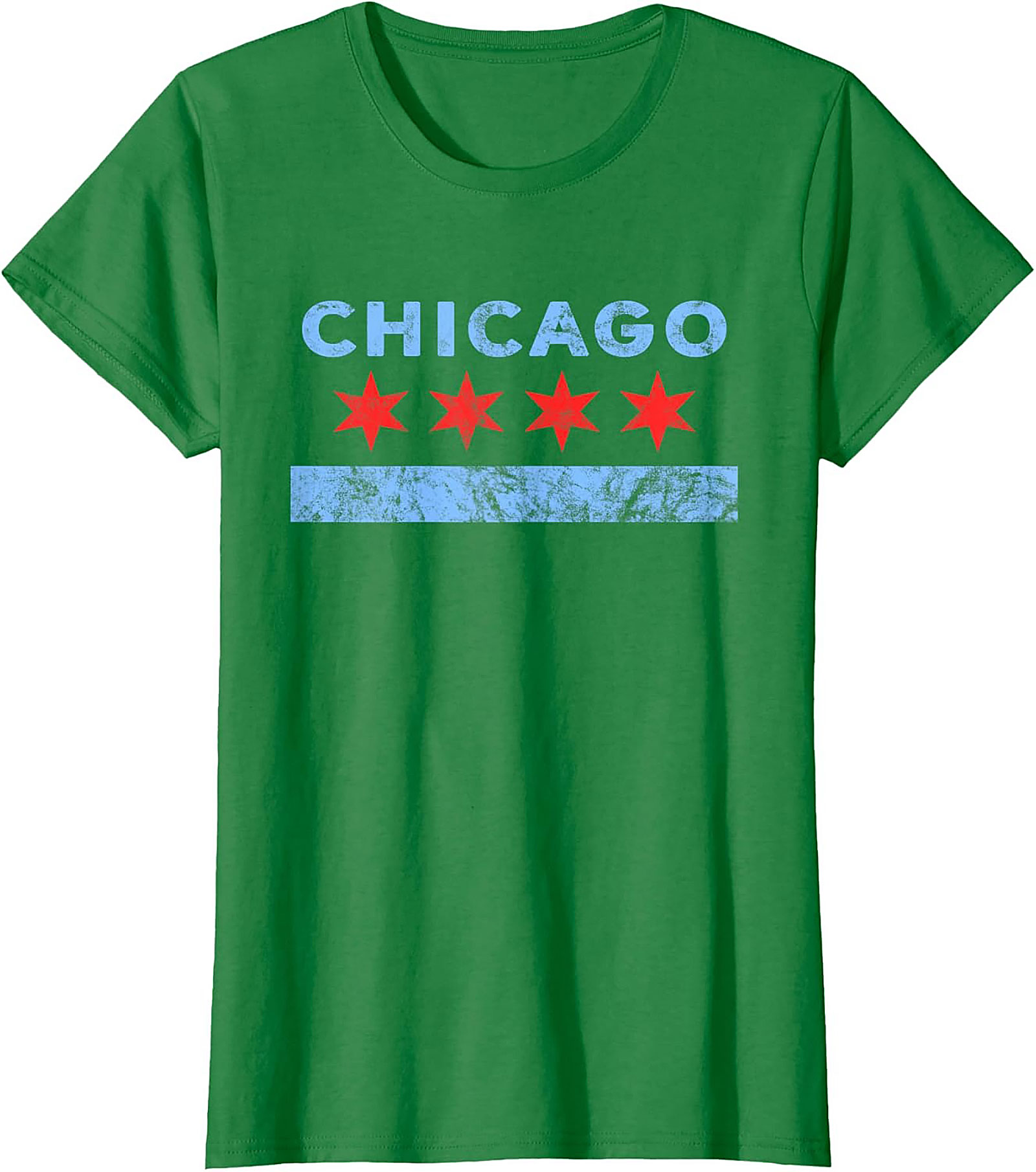  Vintage Chicago Flag T-shirt Soft Unisex Graphic Tee