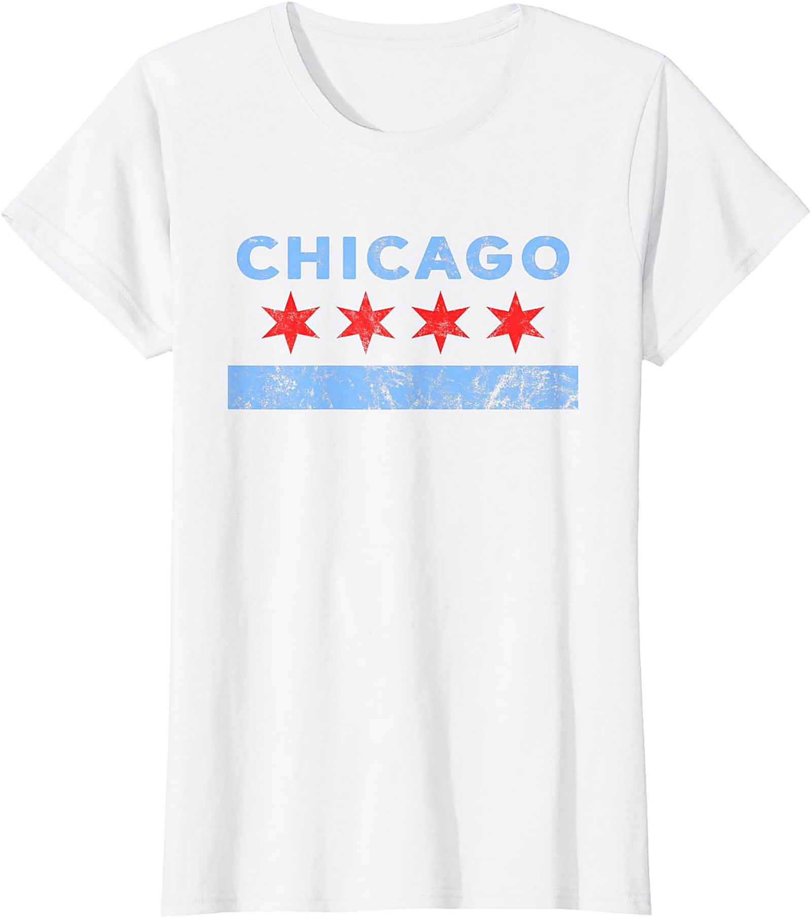  Vintage Chicago Flag T-shirt Soft Unisex Graphic Tee