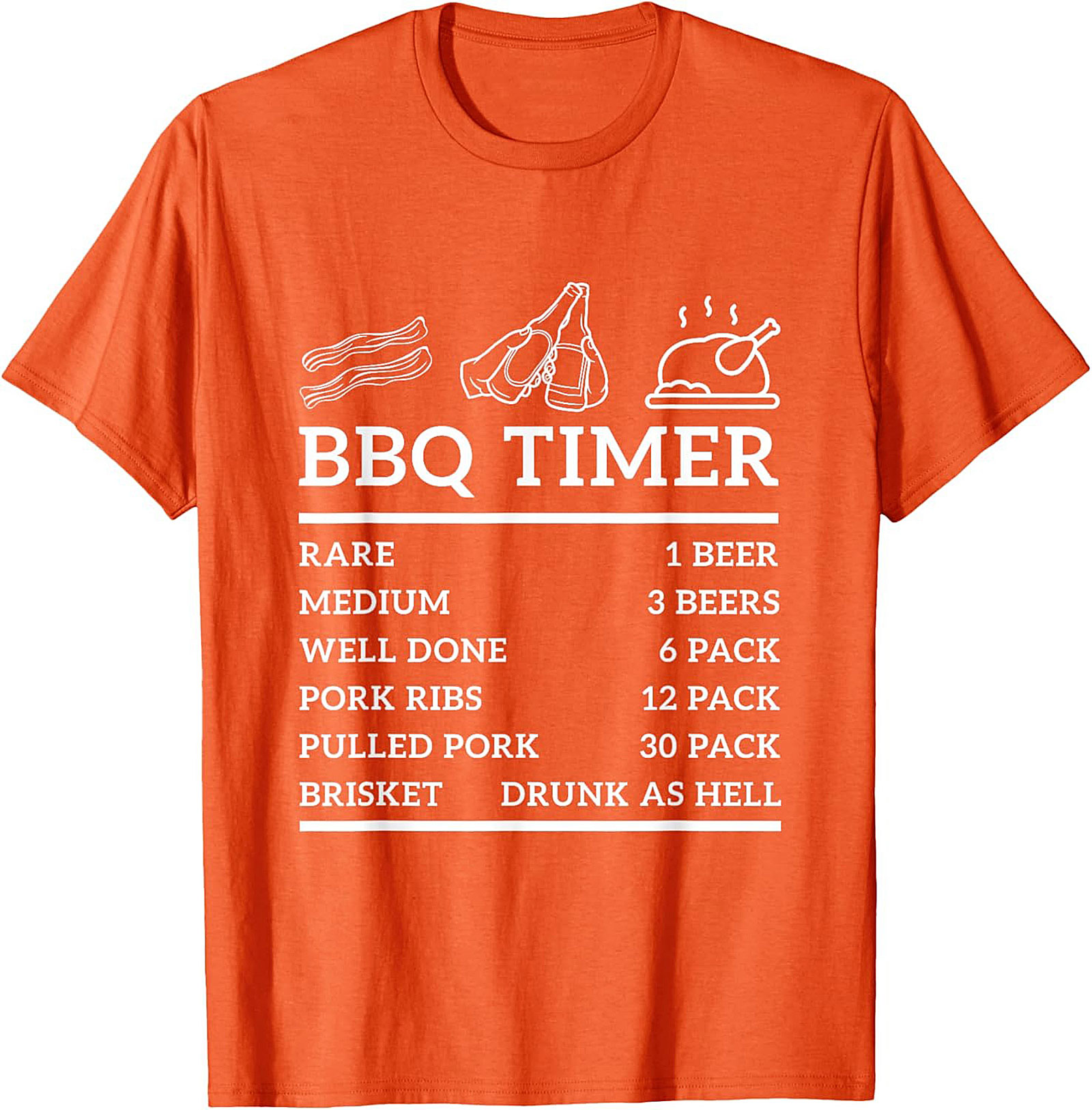 BBQ Timer Funny Beer T-Shirt | Grilling Humor Graphic Tee