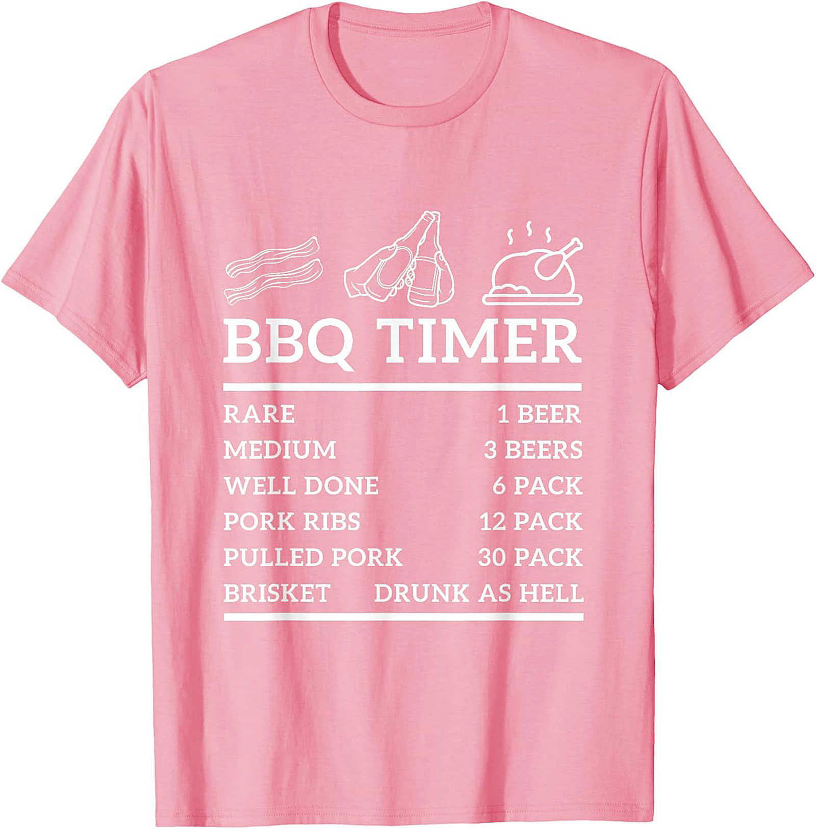 BBQ Timer Funny Beer T-Shirt | Grilling Humor Graphic Tee