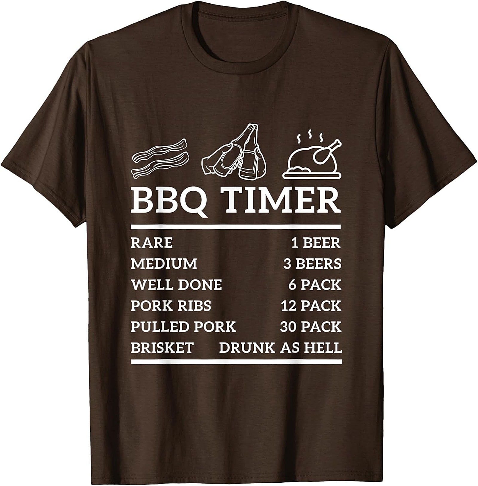 BBQ Timer Funny Beer T-Shirt | Grilling Humor Graphic Tee
