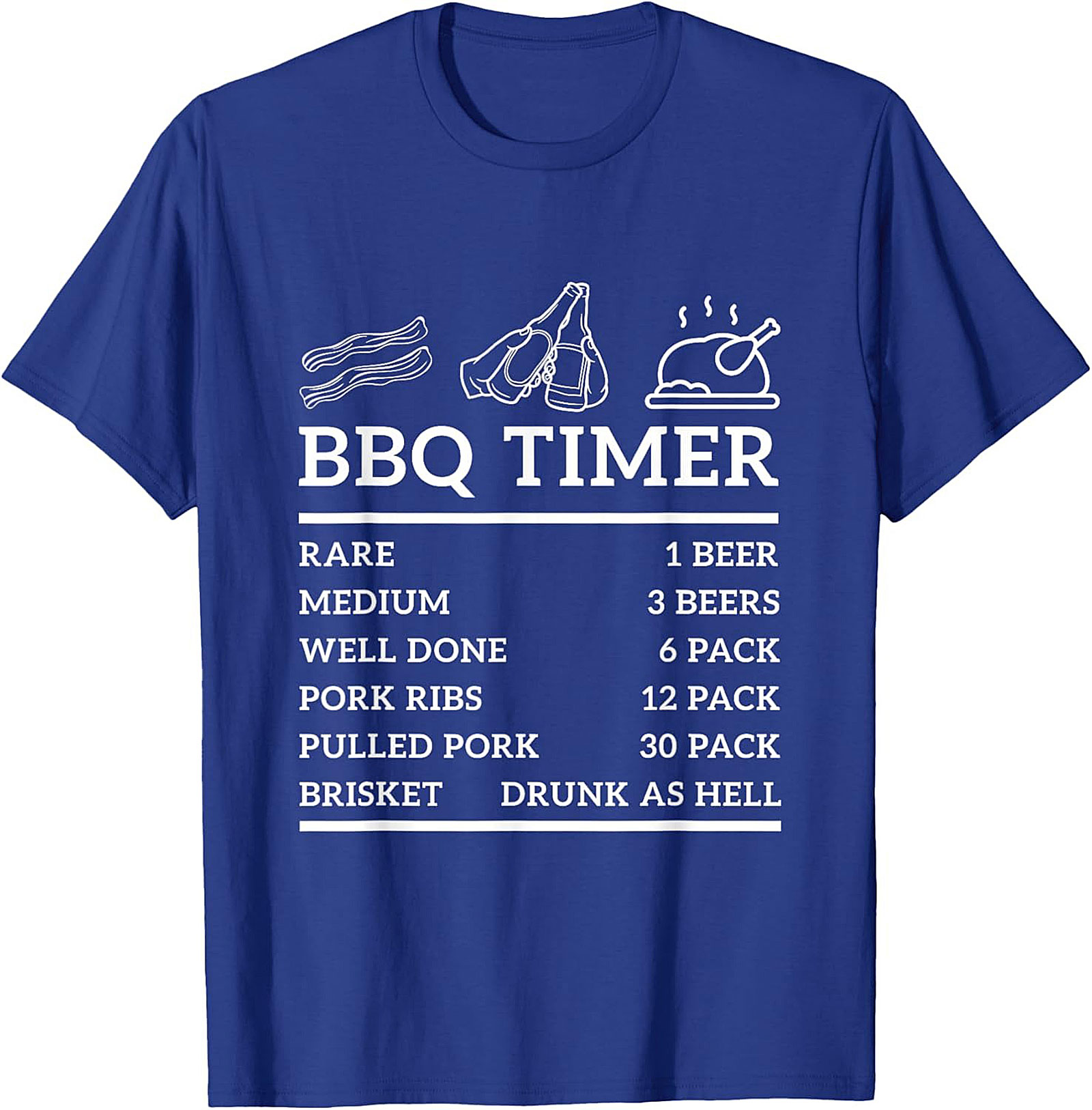 BBQ Timer Funny Beer T-Shirt | Grilling Humor Graphic Tee