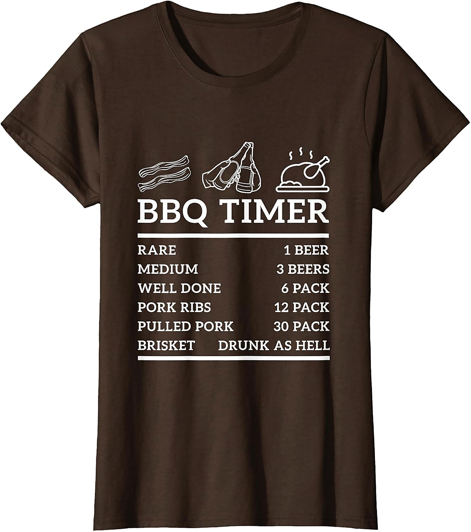 BBQ Timer Funny Beer T-Shirt | Grilling Humor Graphic Tee