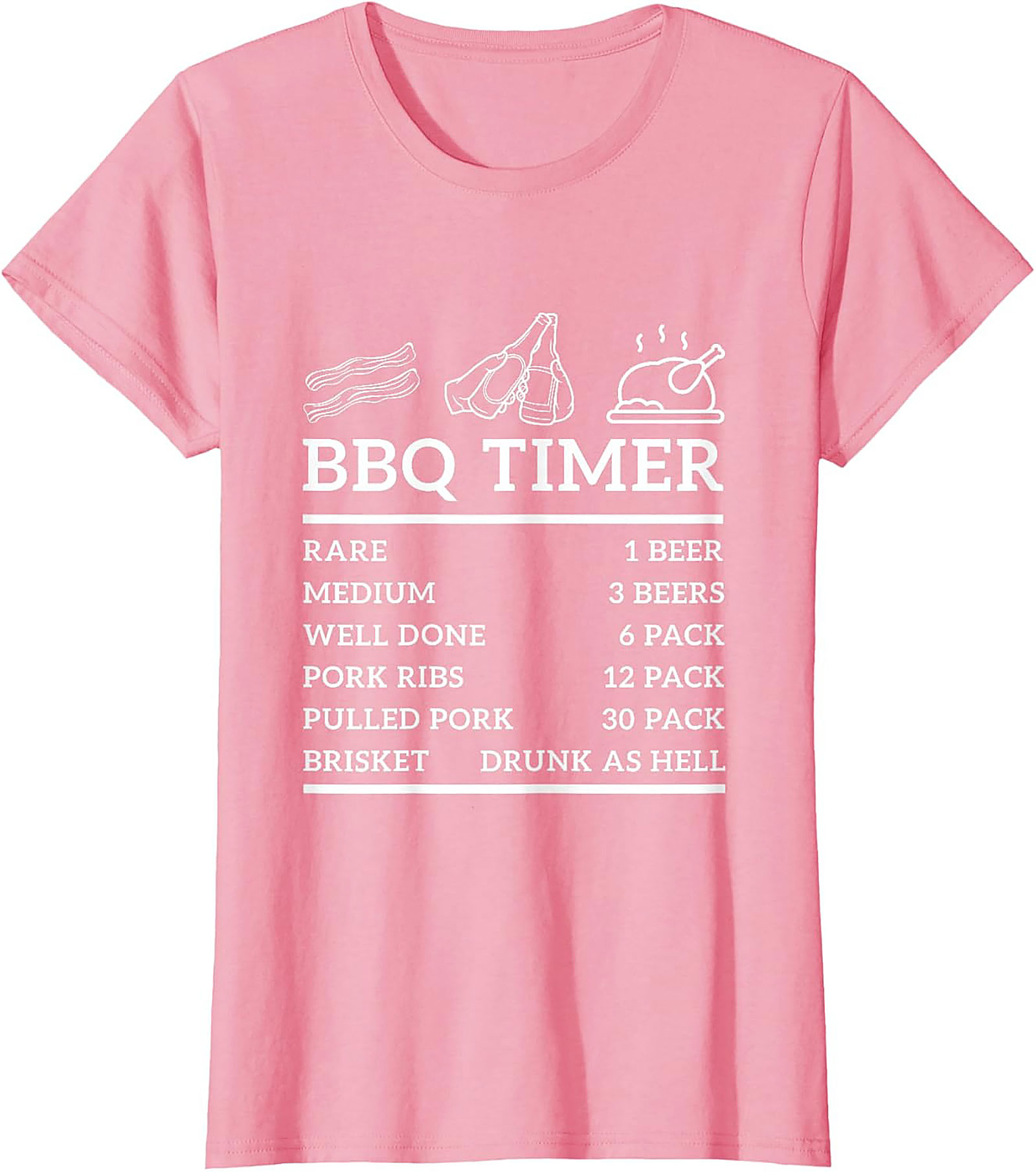 BBQ Timer Funny Beer T-Shirt | Grilling Humor Graphic Tee