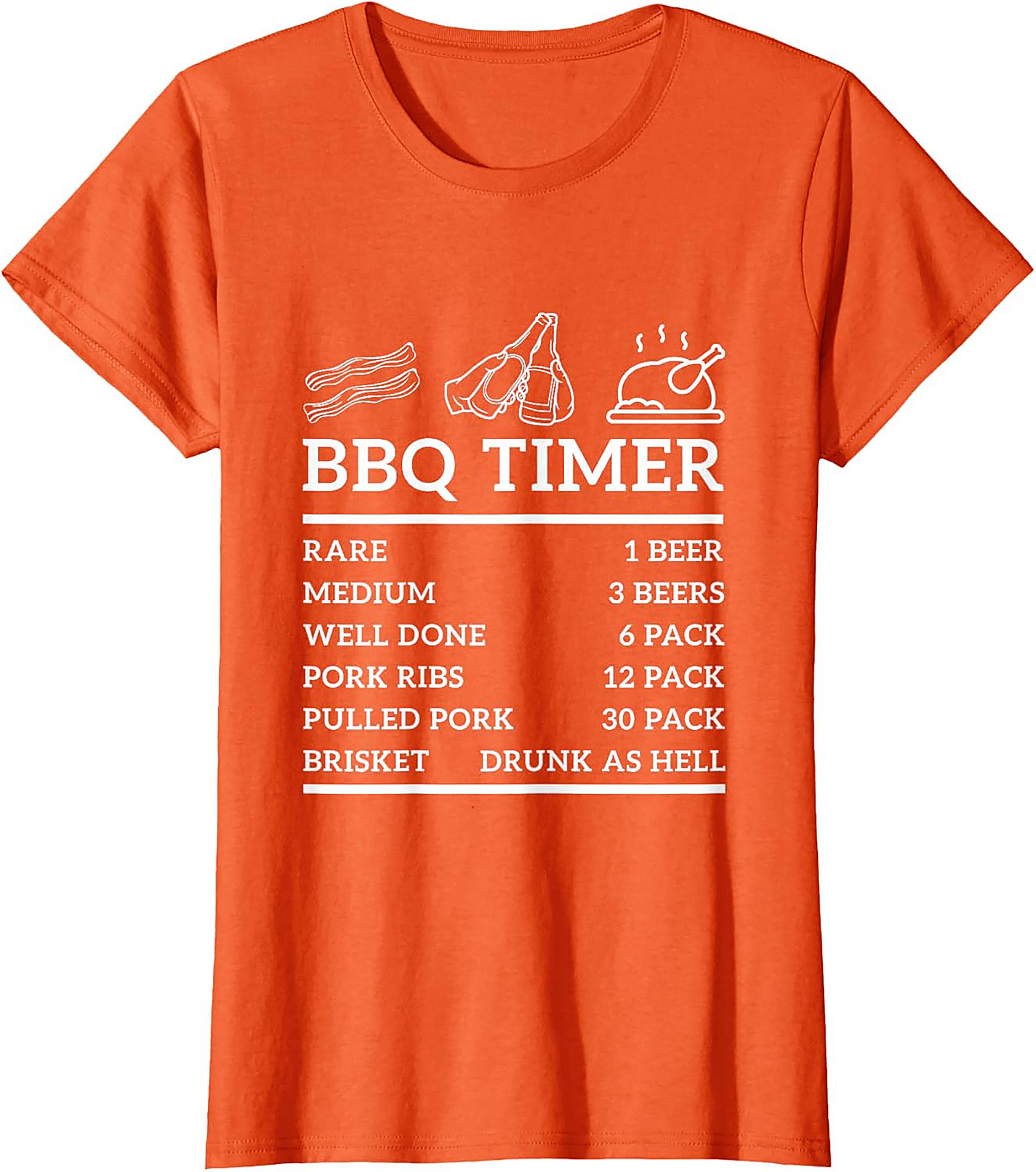 BBQ Timer Funny Beer T-Shirt | Grilling Humor Graphic Tee