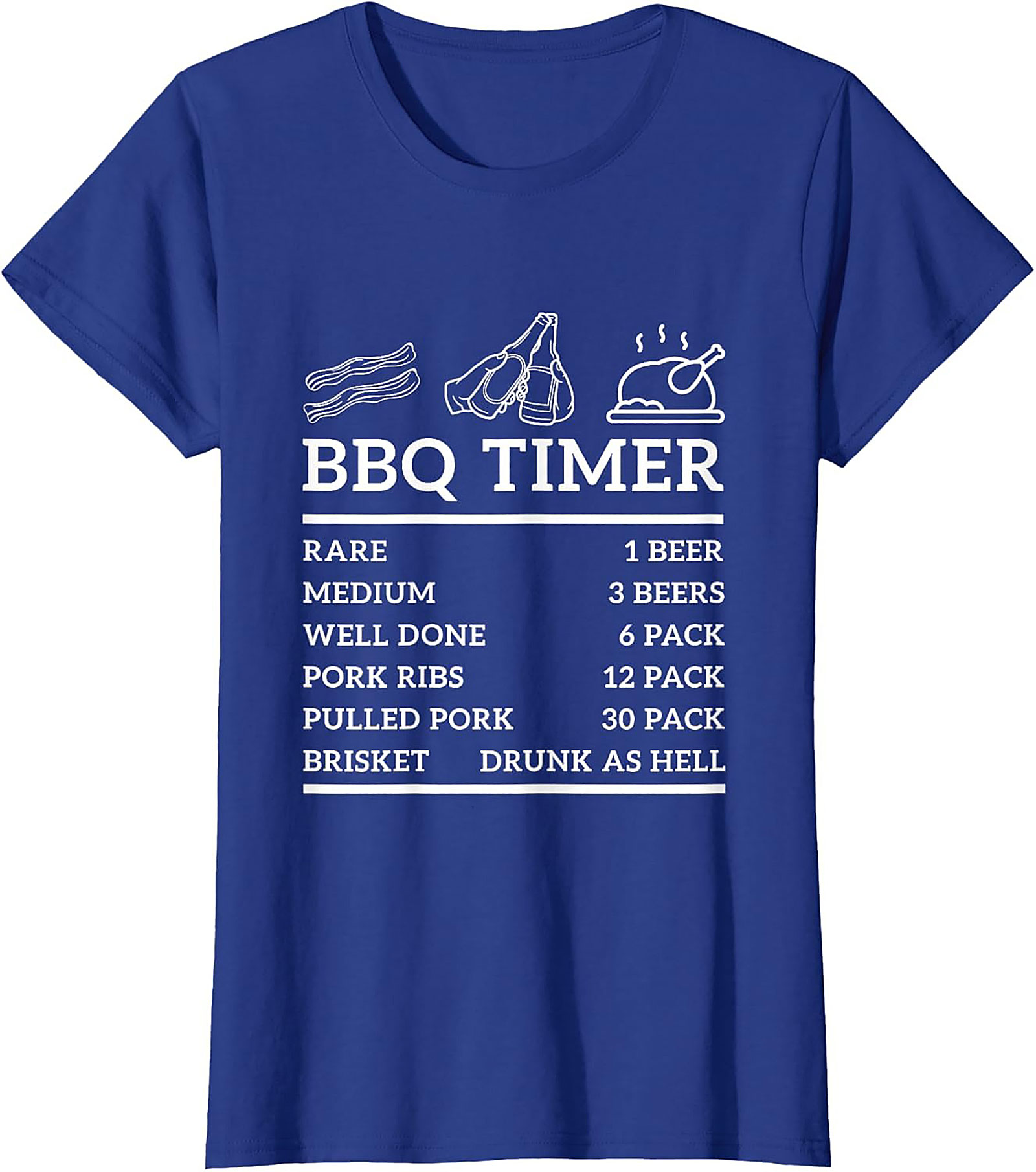 BBQ Timer Funny Beer T-Shirt | Grilling Humor Graphic Tee
