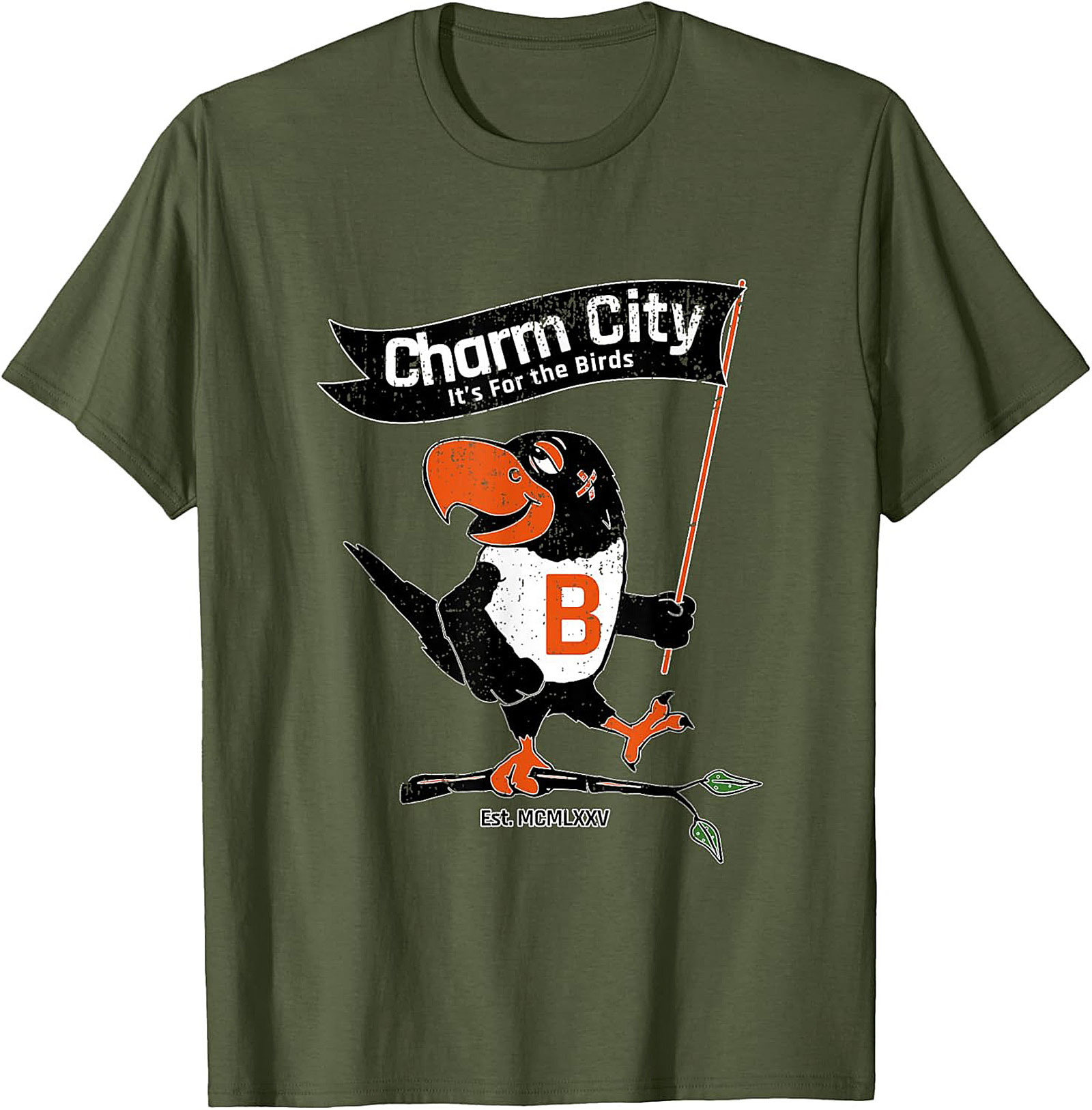 Charm City Bird T-Shirt Vintage Baltimore Graphic Tee