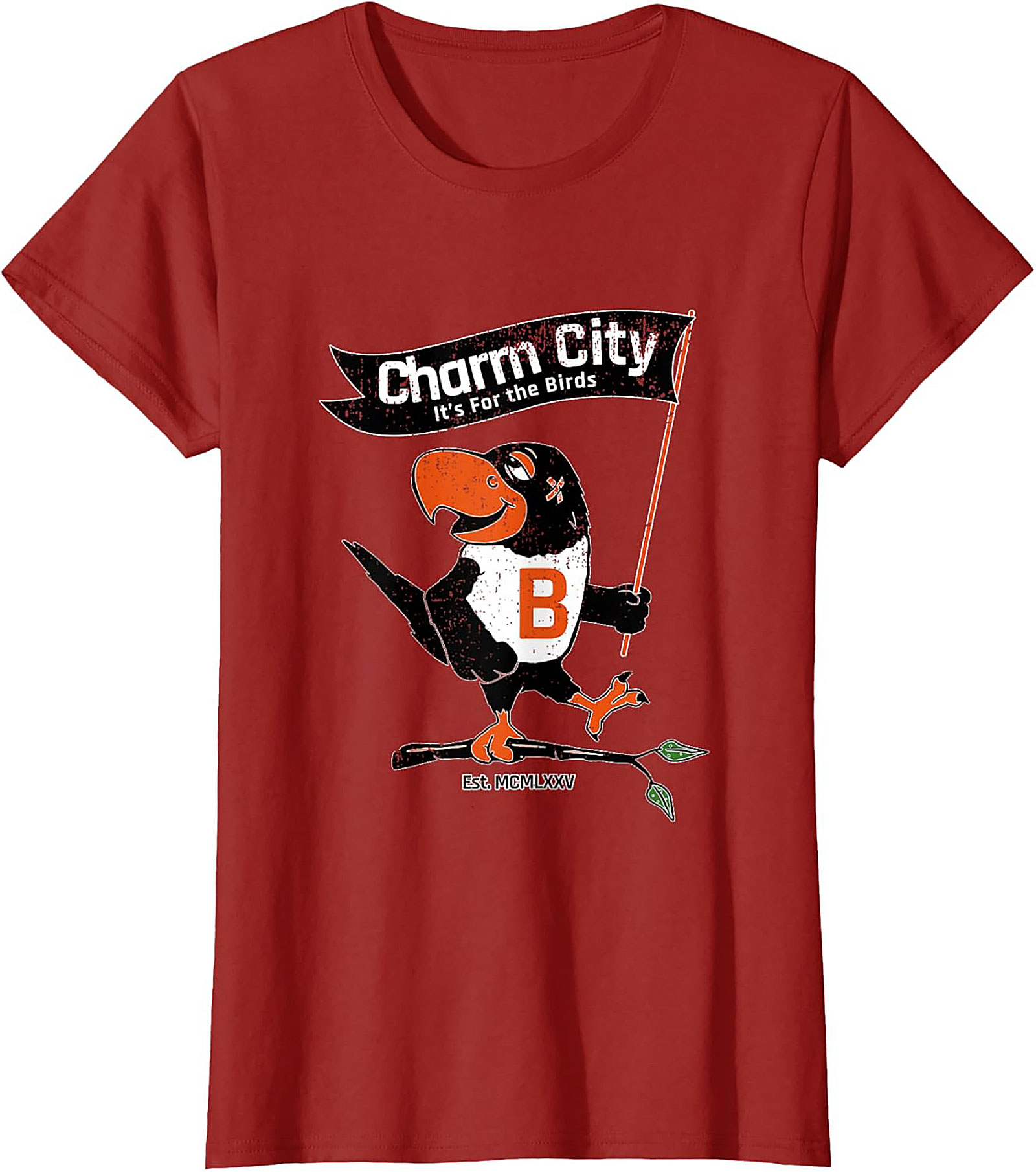 Charm City Bird T-Shirt Vintage Baltimore Graphic Tee
