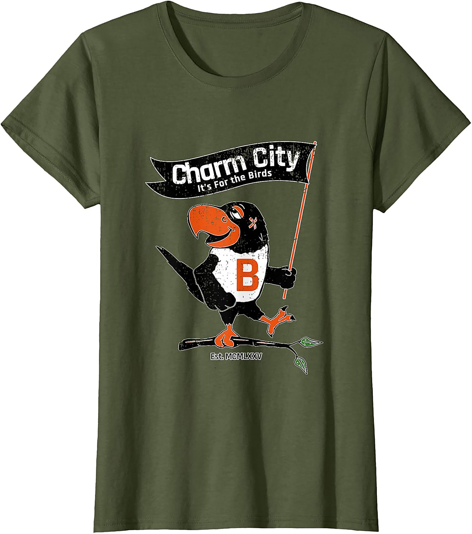 Charm City Bird T-Shirt Vintage Baltimore Graphic Tee