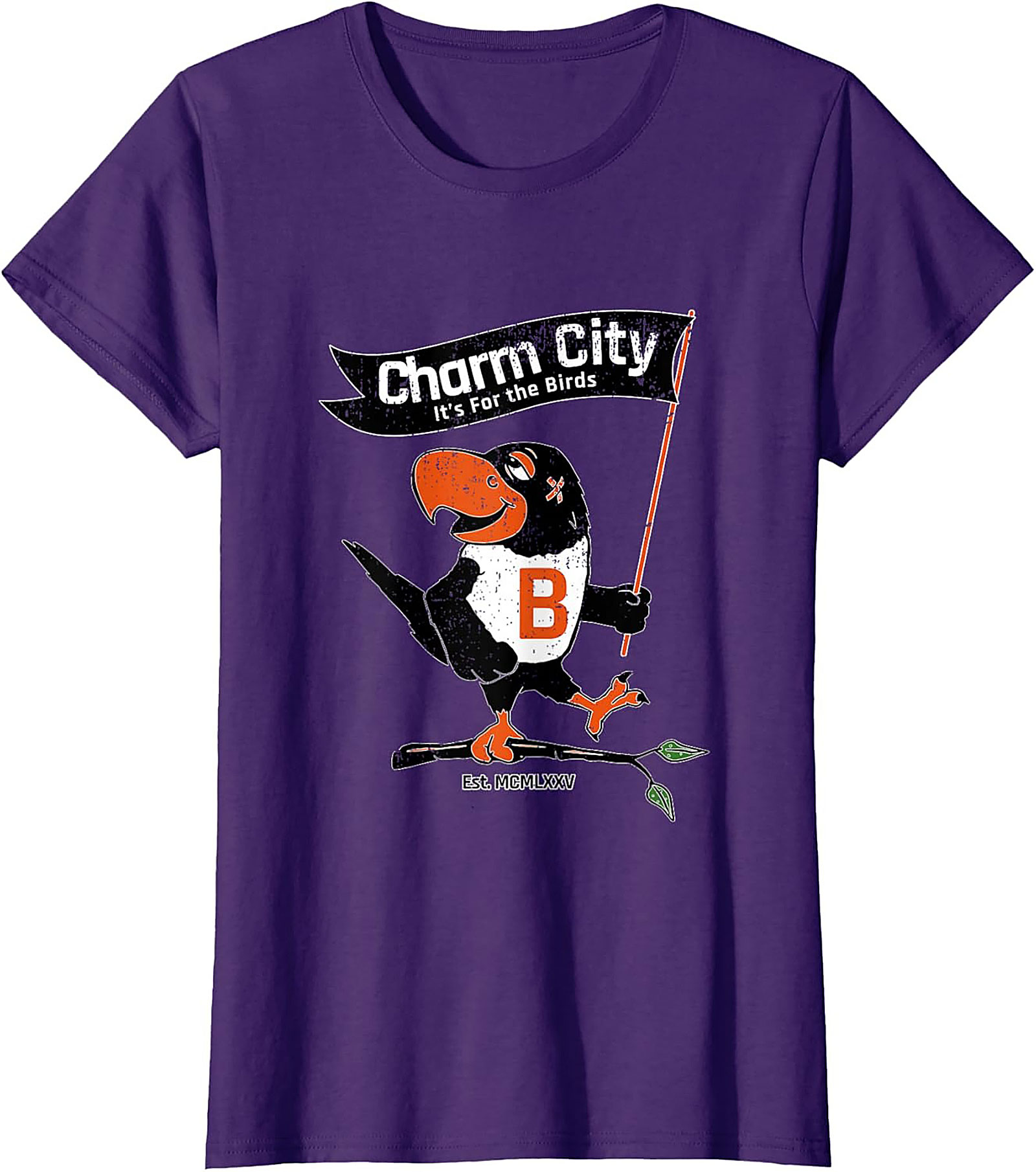 Charm City Bird T-Shirt Vintage Baltimore Graphic Tee