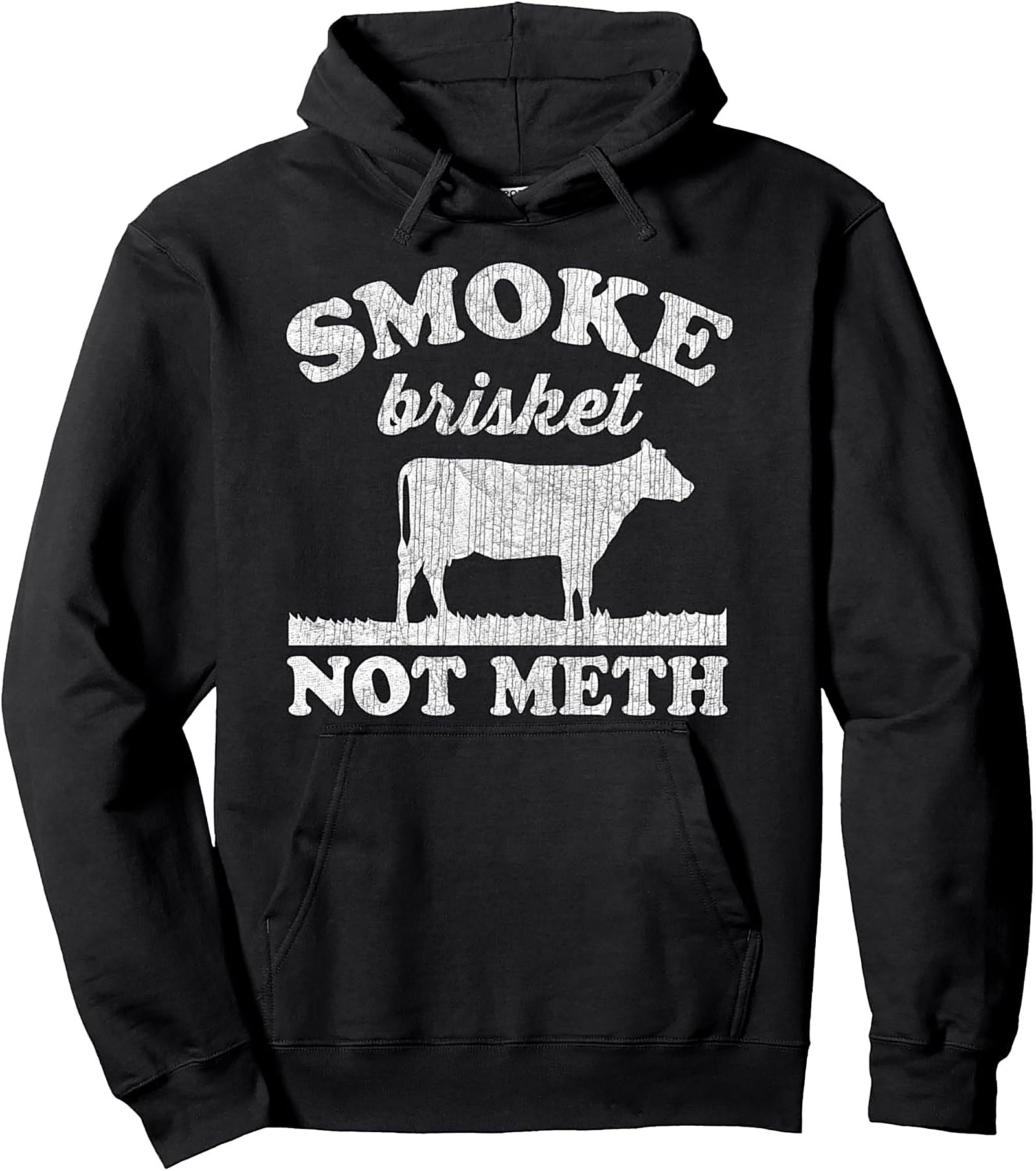 Smoke Brisket Not Meth Hoodie | Funny BBQ Graphic Pullover
