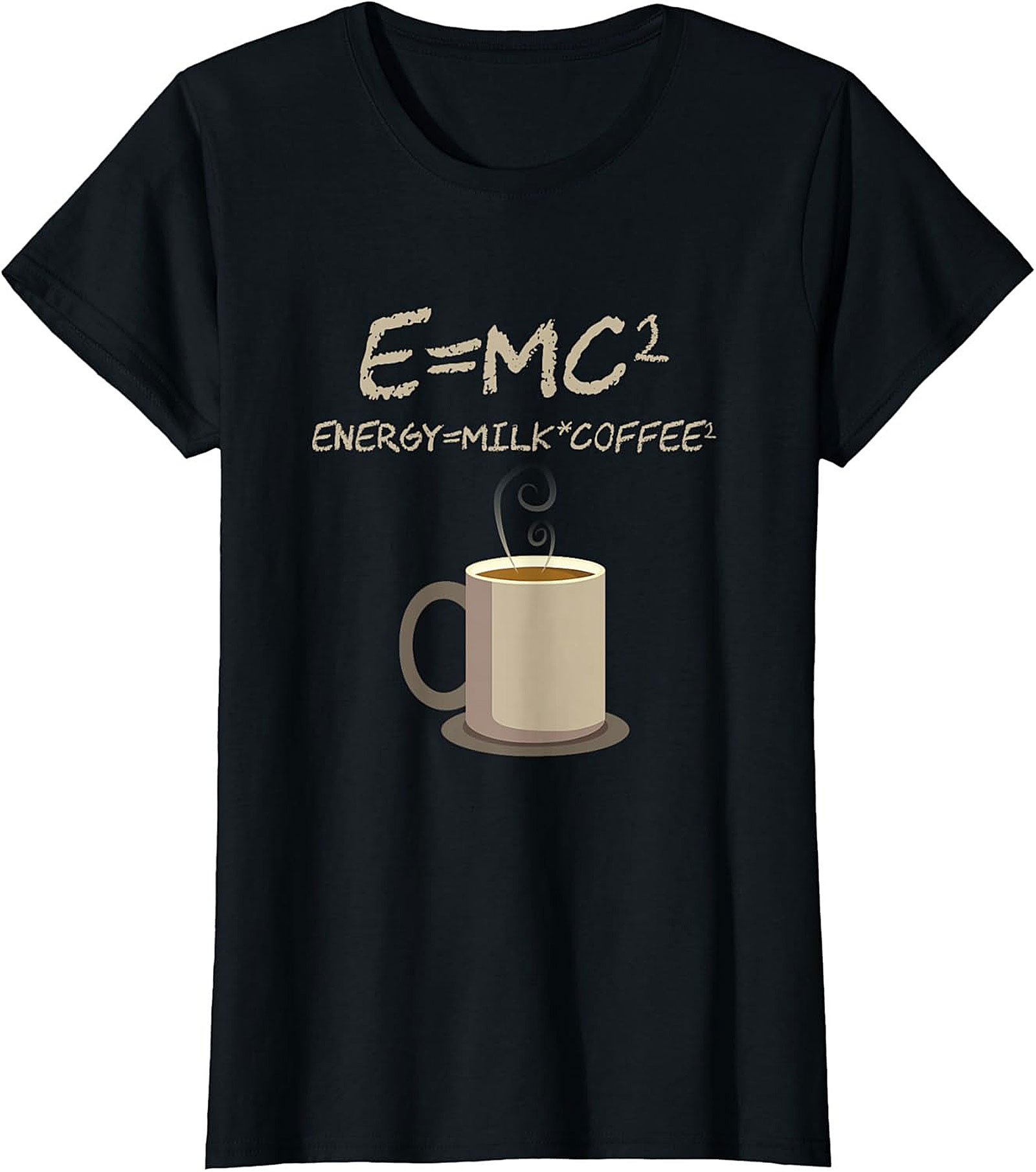Coffee Science Graphic Tee Funny Einstein Energy T-Shirt