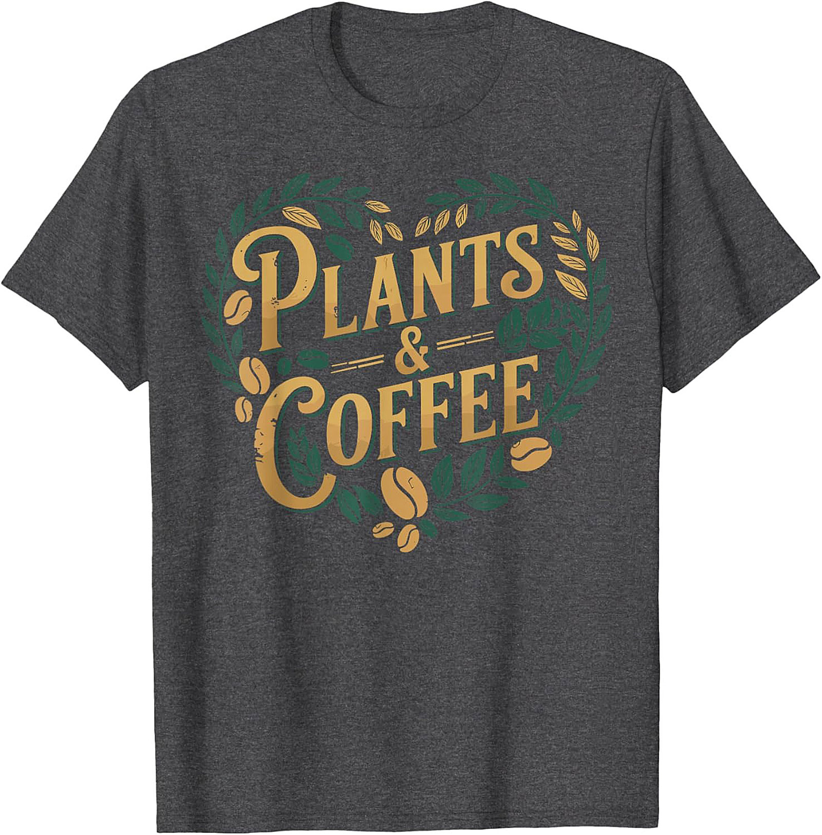 Plants and Coffee T-shirt |Botanical Heart Graphic Tee