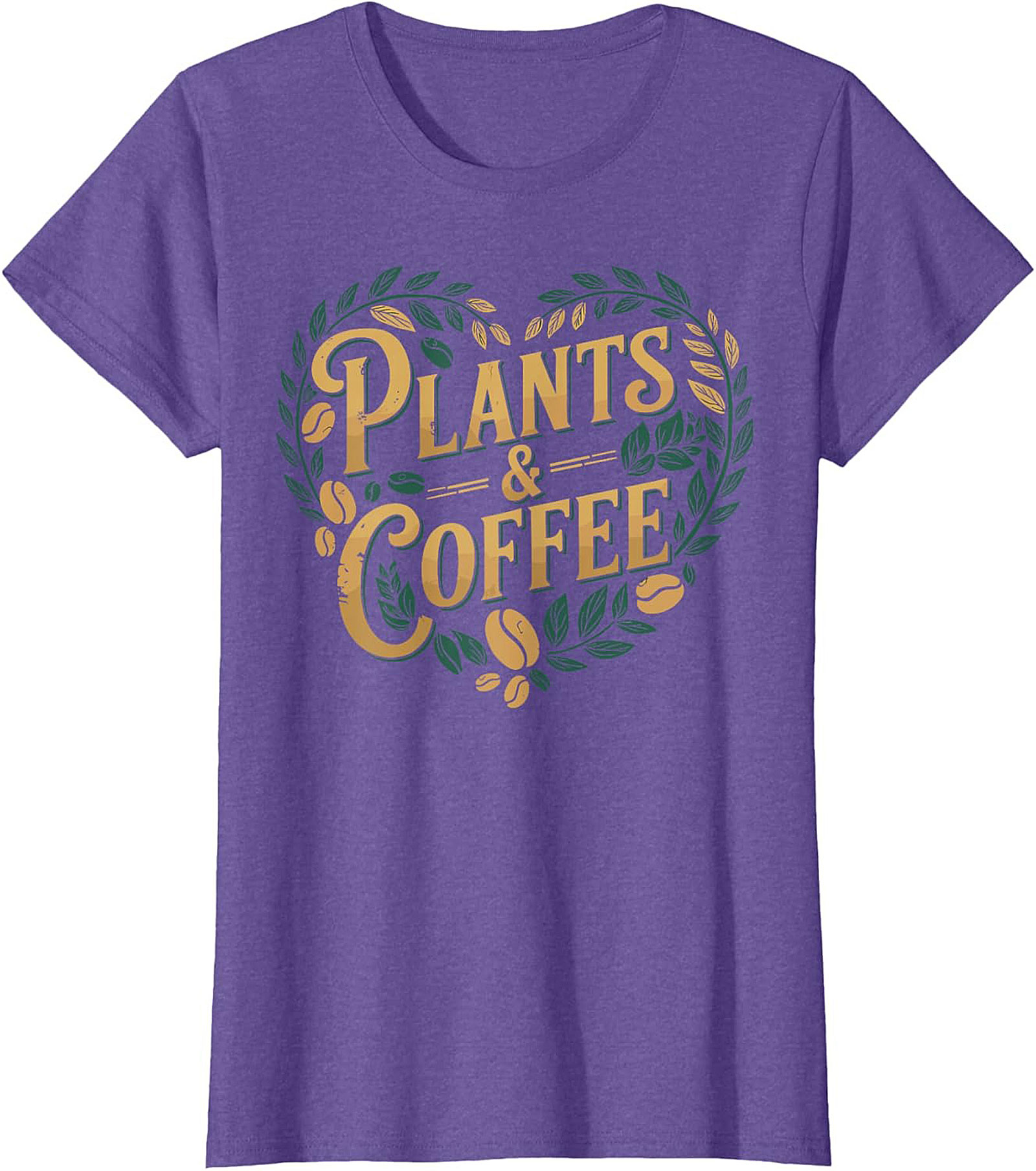 Plants and Coffee T-shirt |Botanical Heart Graphic Tee
