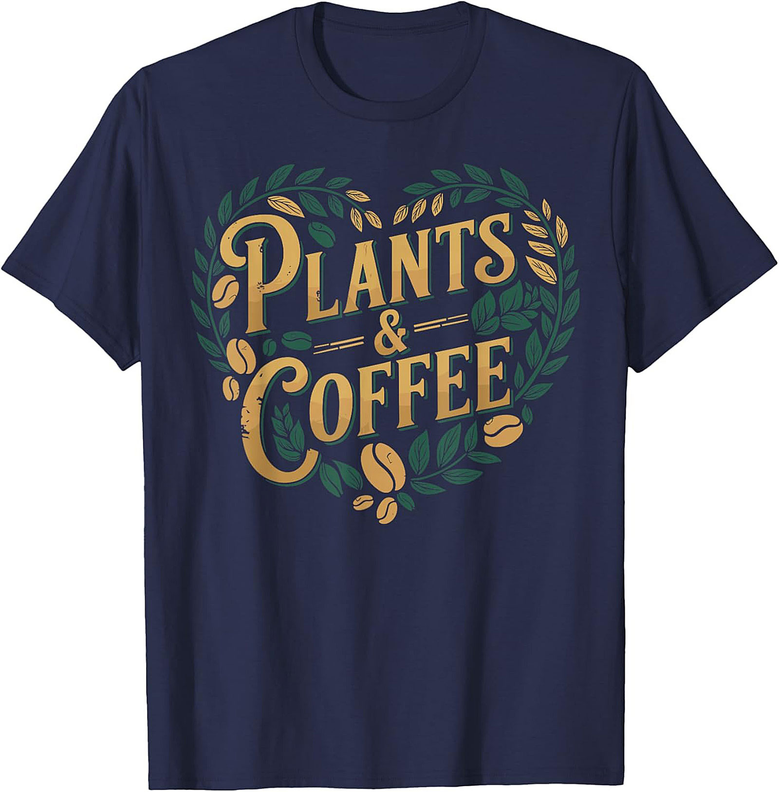 Plants and Coffee T-shirt |Botanical Heart Graphic Tee