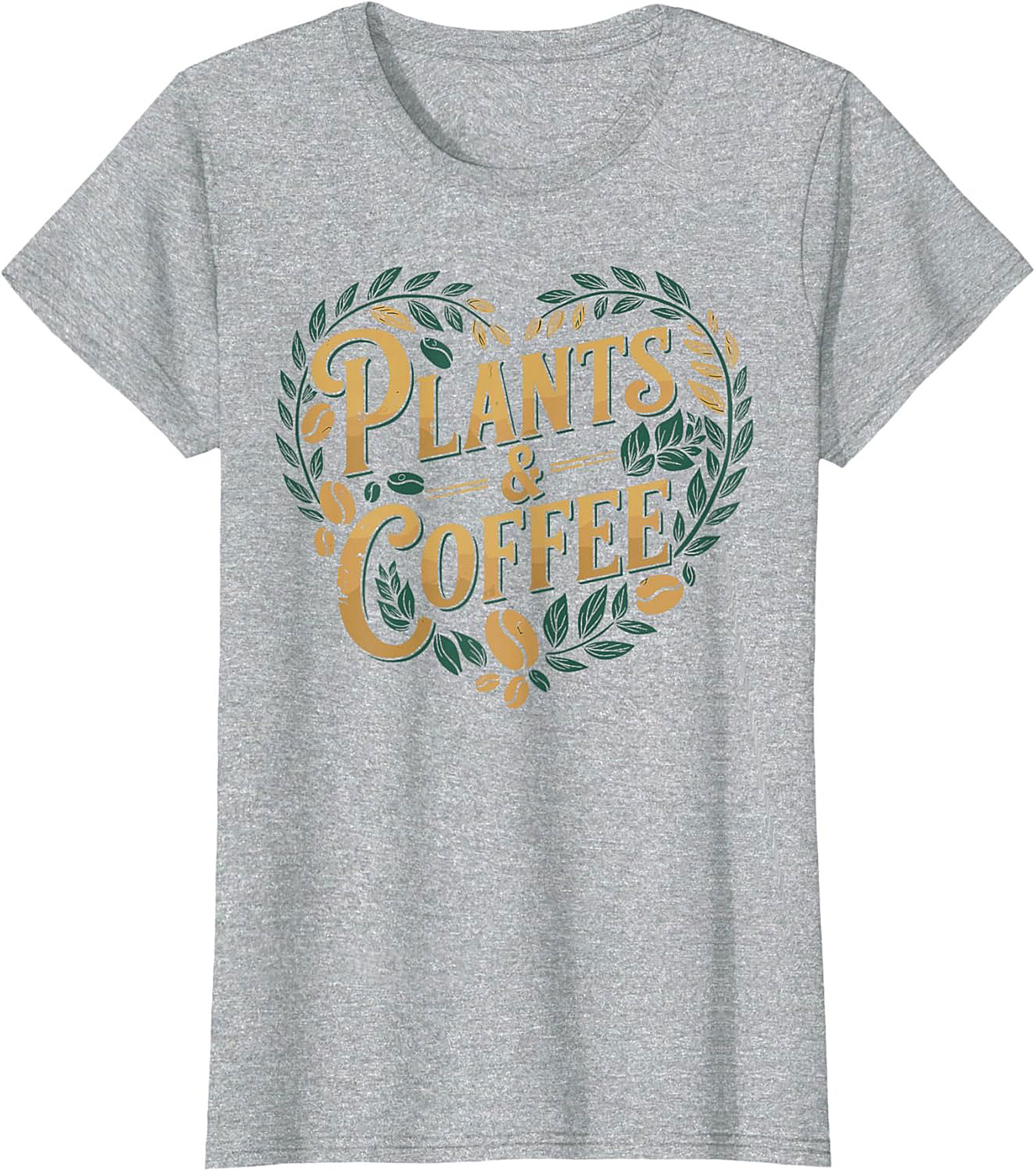 Plants and Coffee T-shirt |Botanical Heart Graphic Tee