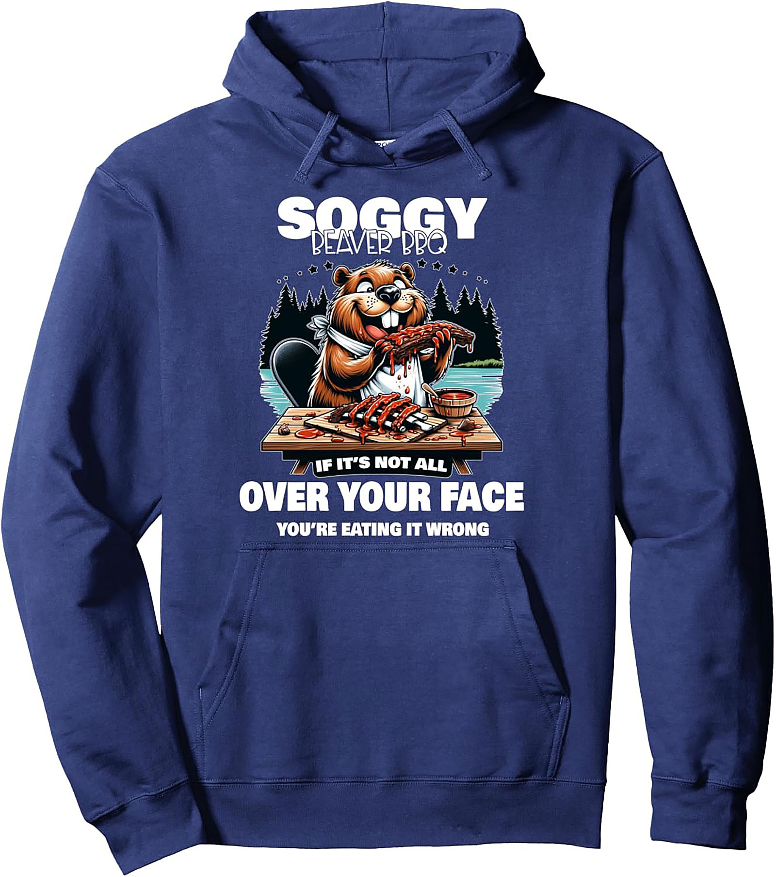 Soggy Beaver BBQ Hoodie | Funny BBQ Graphic Pullover
