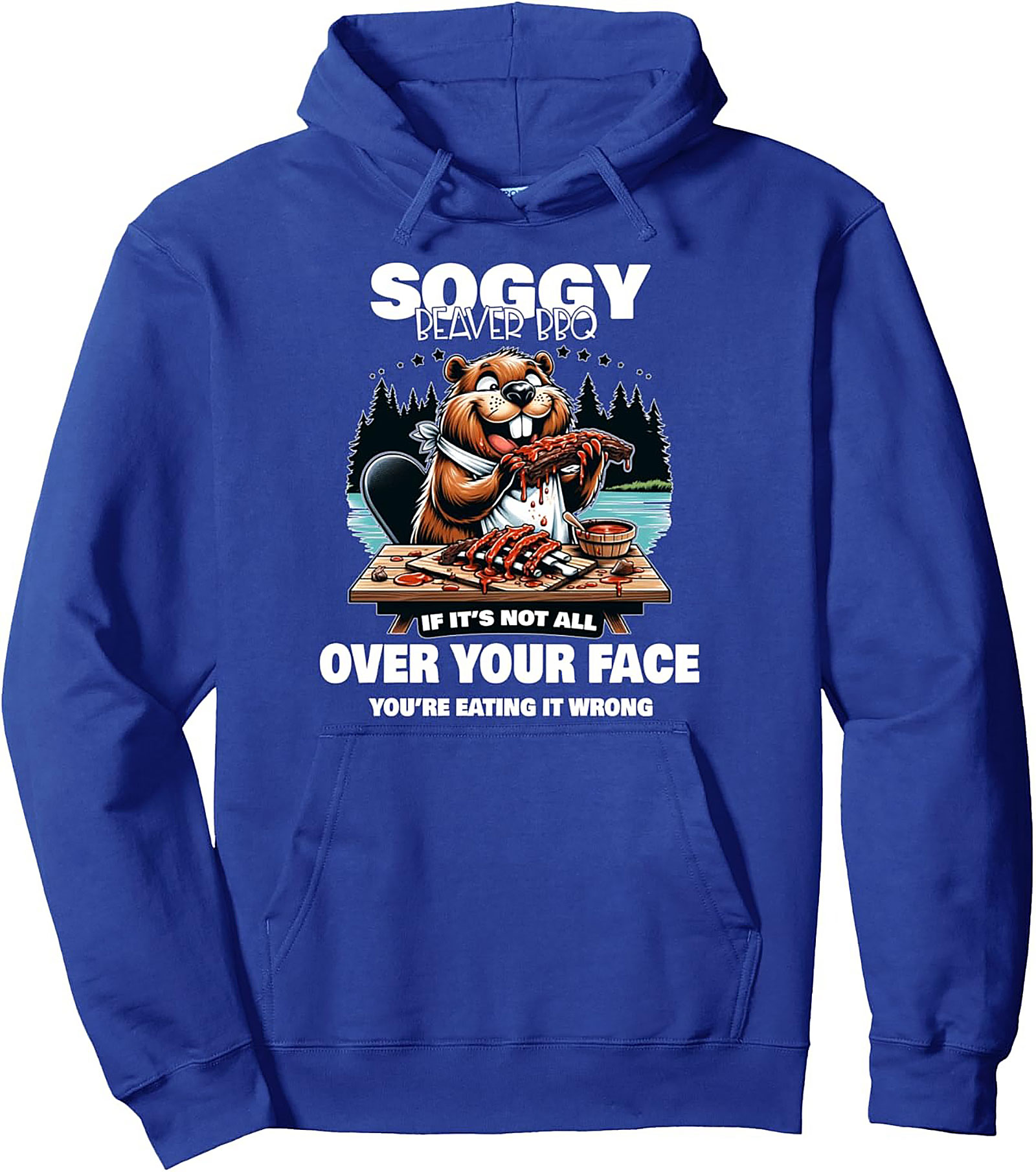 Soggy Beaver BBQ Hoodie | Funny BBQ Graphic Pullover