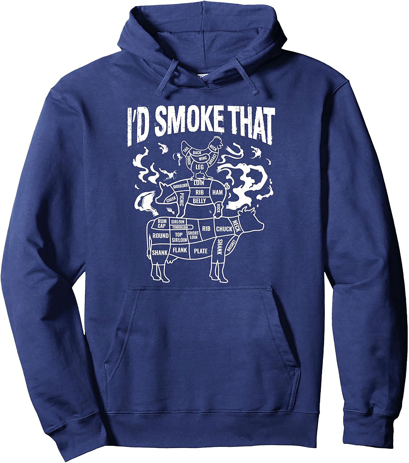 I'd Smoke That BBQ Graphic Hoodie | Funny Pitmaster Pullover