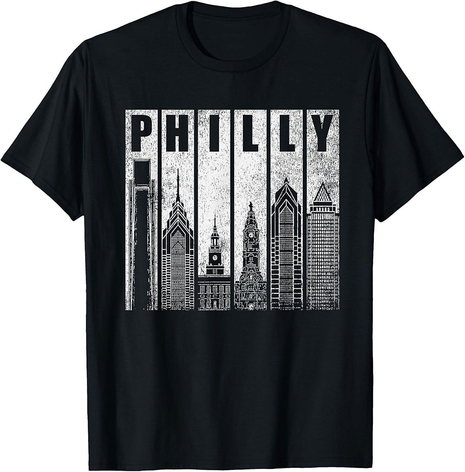 Philly Skyline Graphic Tee Vintage Philadelphia T-Shirt