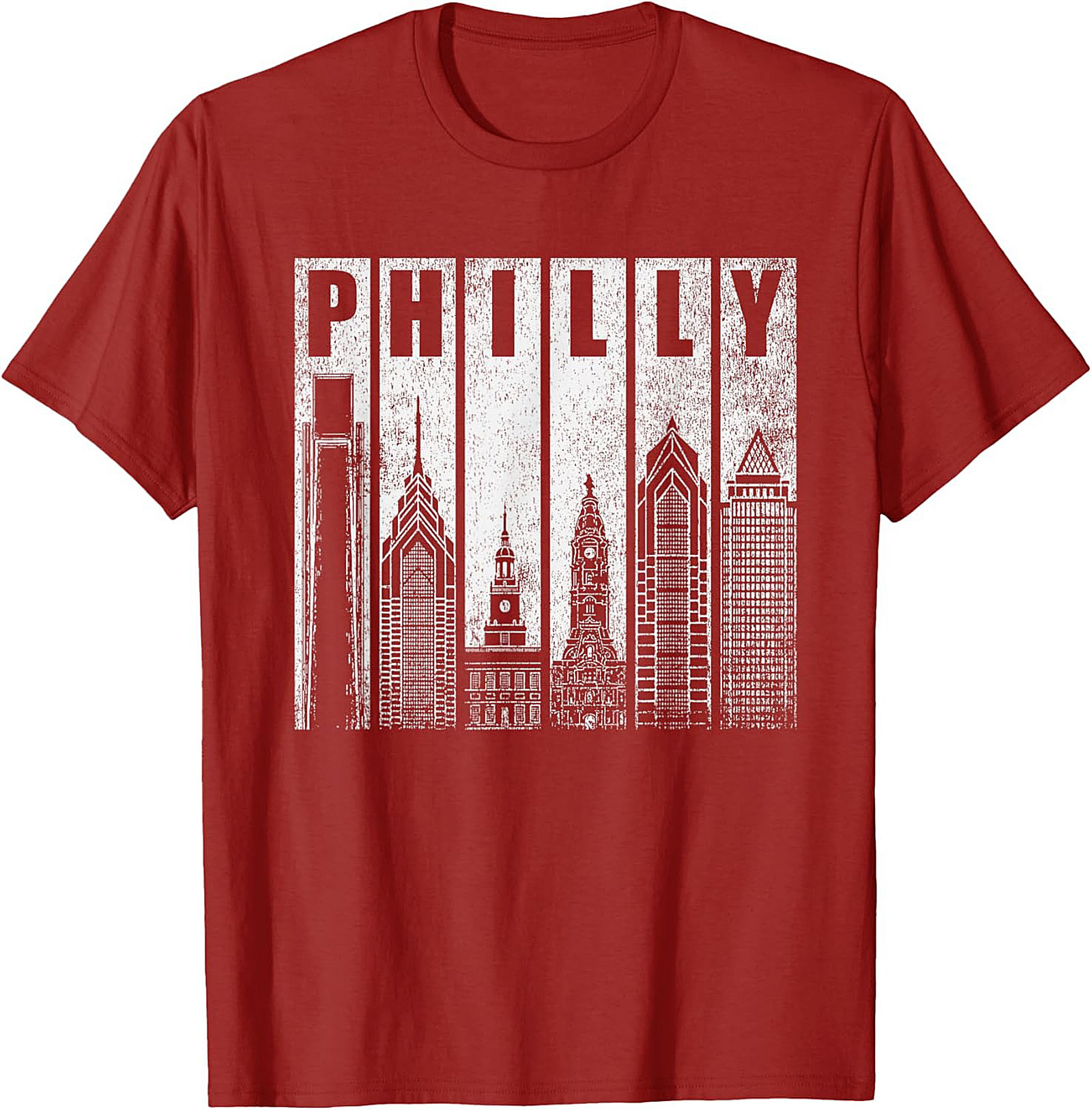 Philly Skyline Graphic Tee Vintage Philadelphia T-Shirt