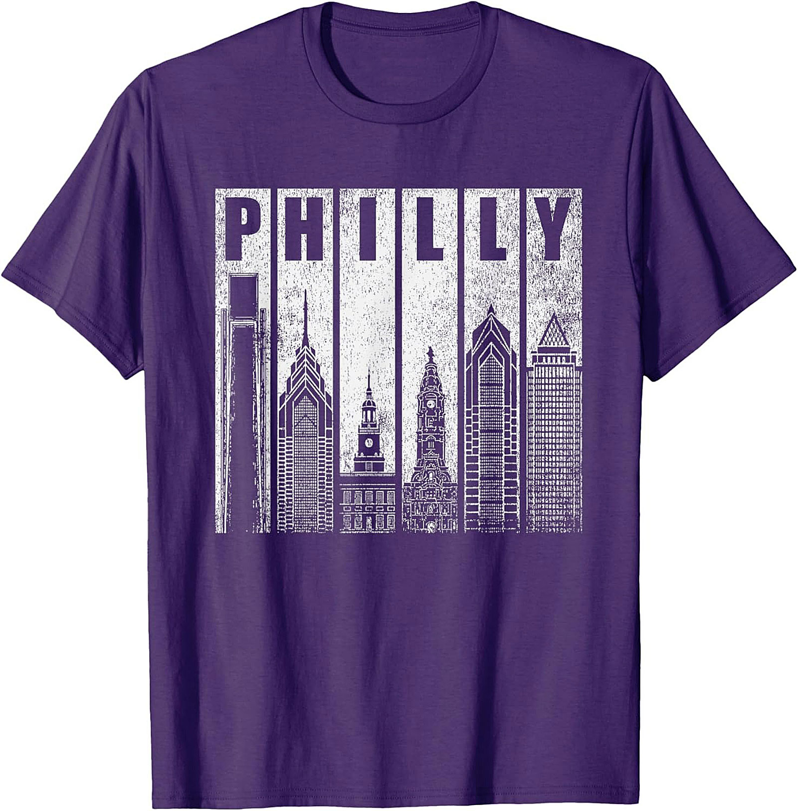 Philly Skyline Graphic Tee Vintage Philadelphia T-Shirt