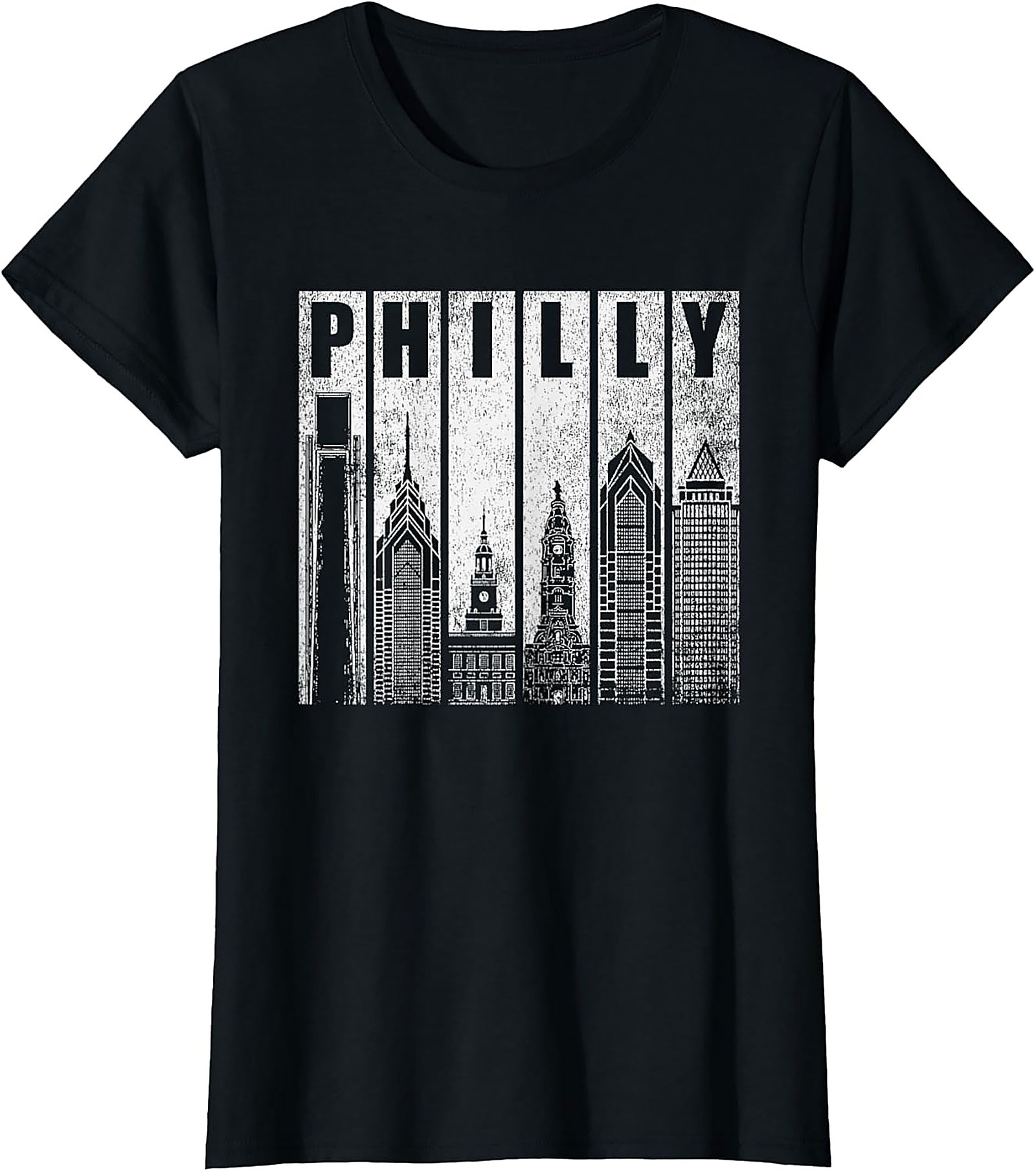 Philly Skyline Graphic Tee Vintage Philadelphia T-Shirt