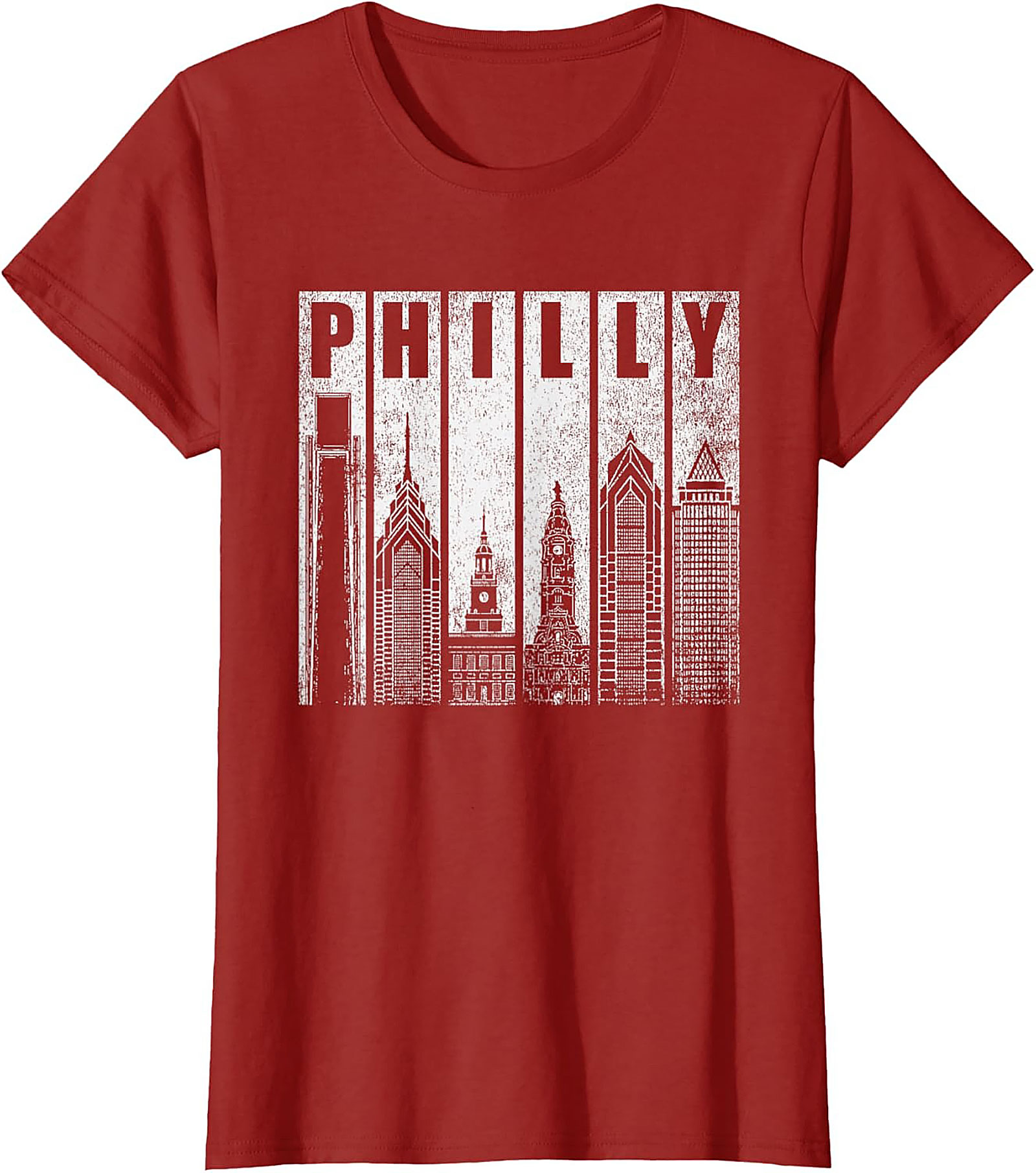 Philly Skyline Graphic Tee Vintage Philadelphia T-Shirt