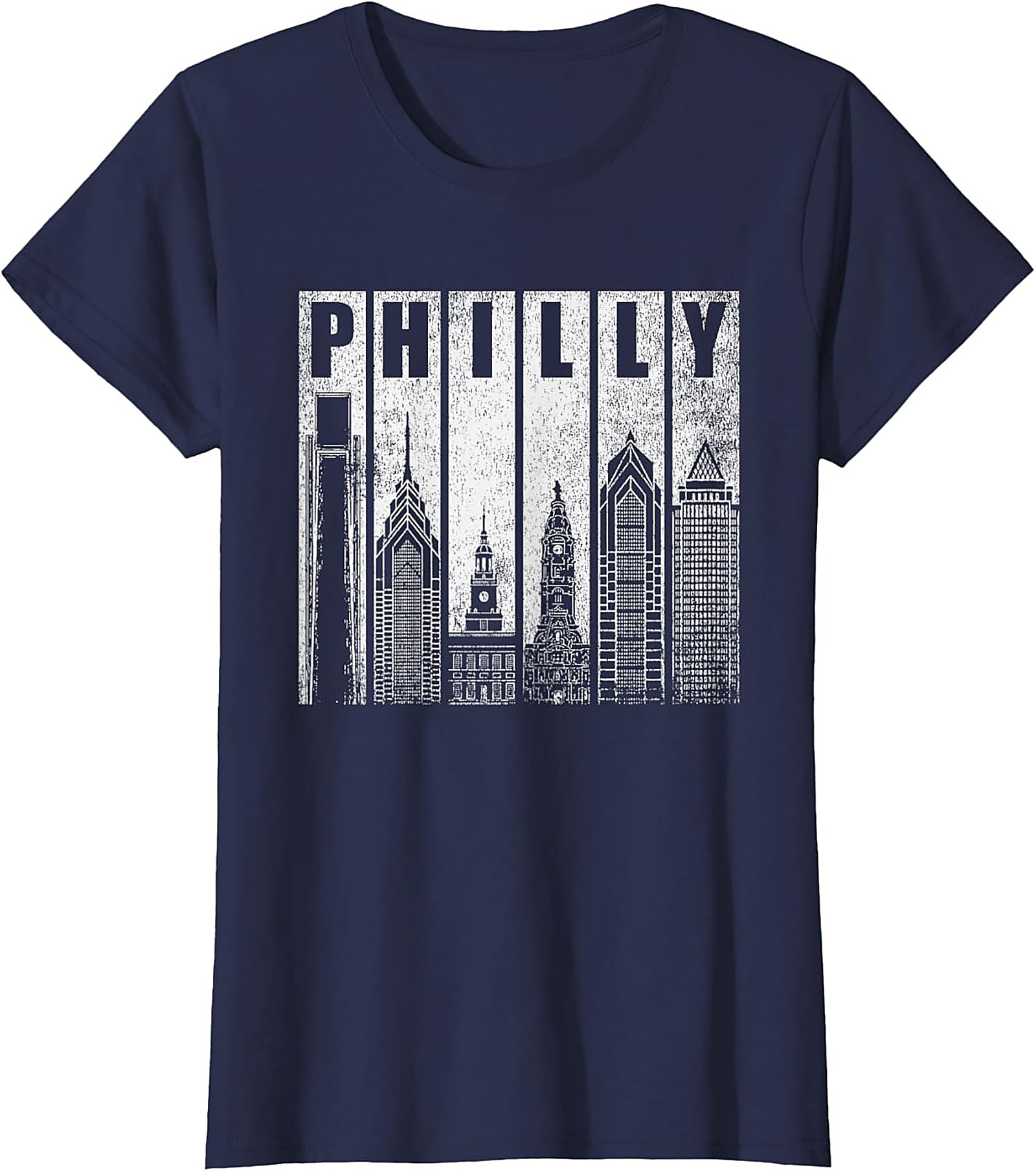 Philly Skyline Graphic Tee Vintage Philadelphia T-Shirt