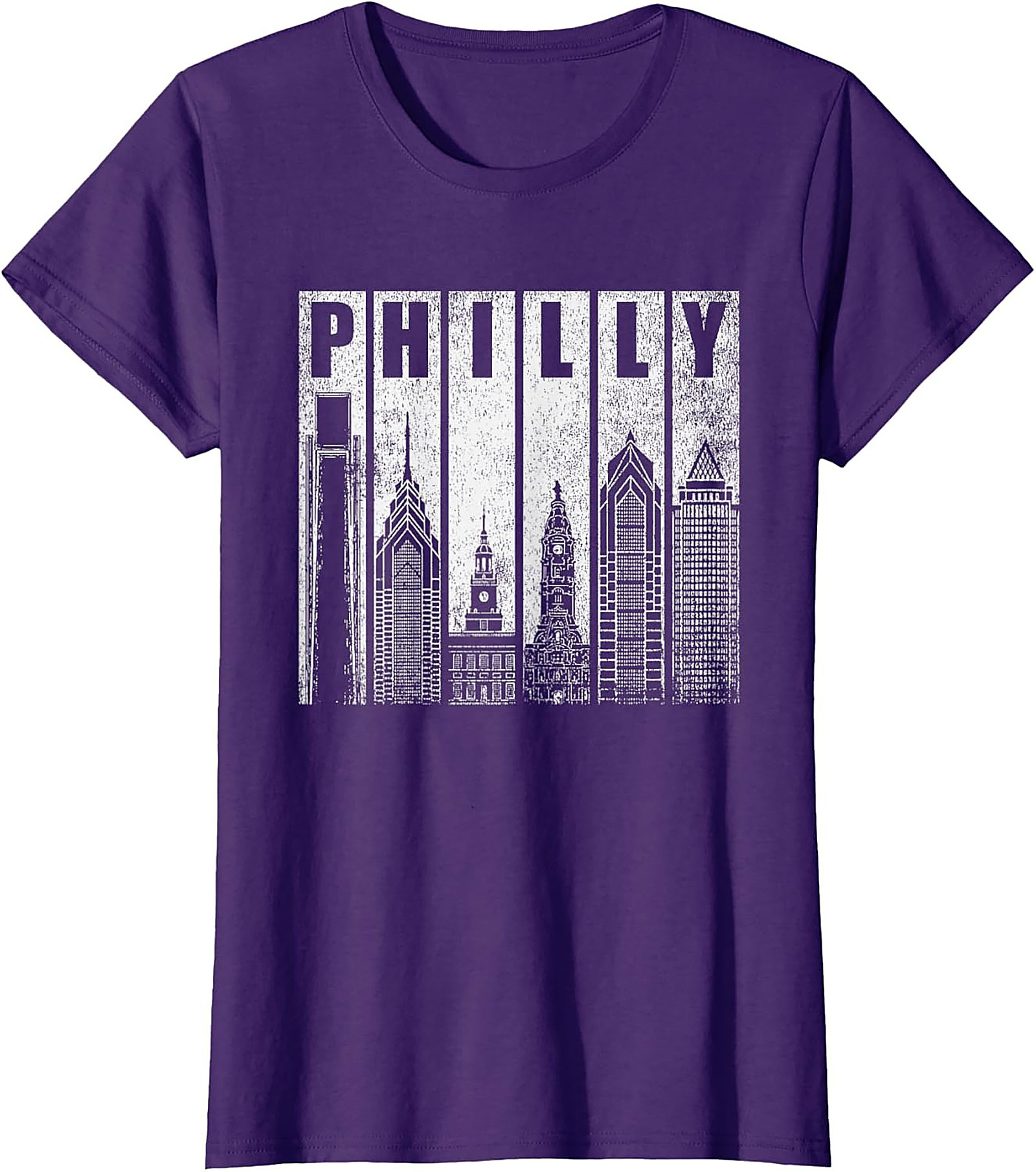 Philly Skyline Graphic Tee Vintage Philadelphia T-Shirt