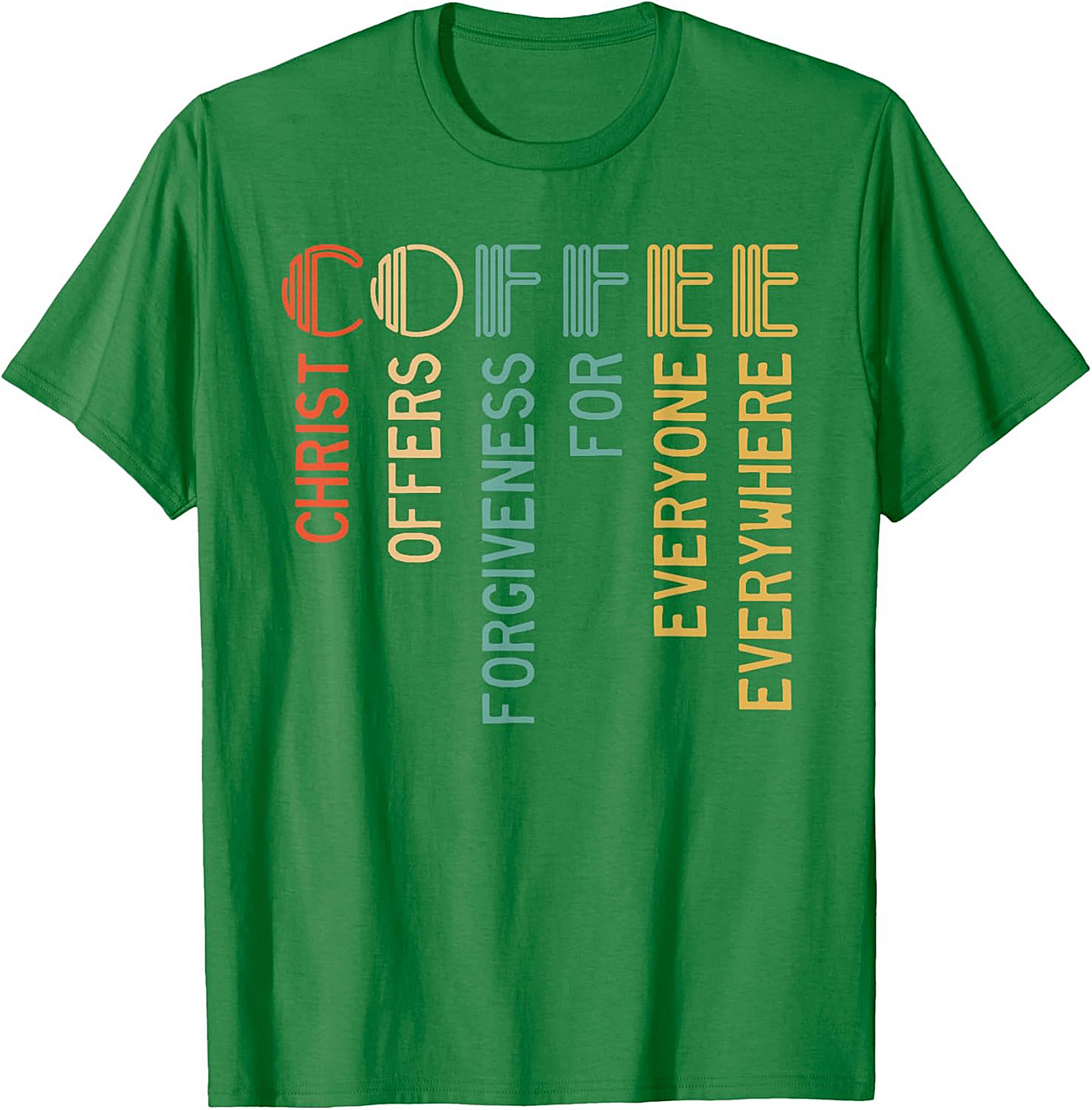 Christian Coffee Forgiveness Retro T-Shirt Faith Graphic Tee