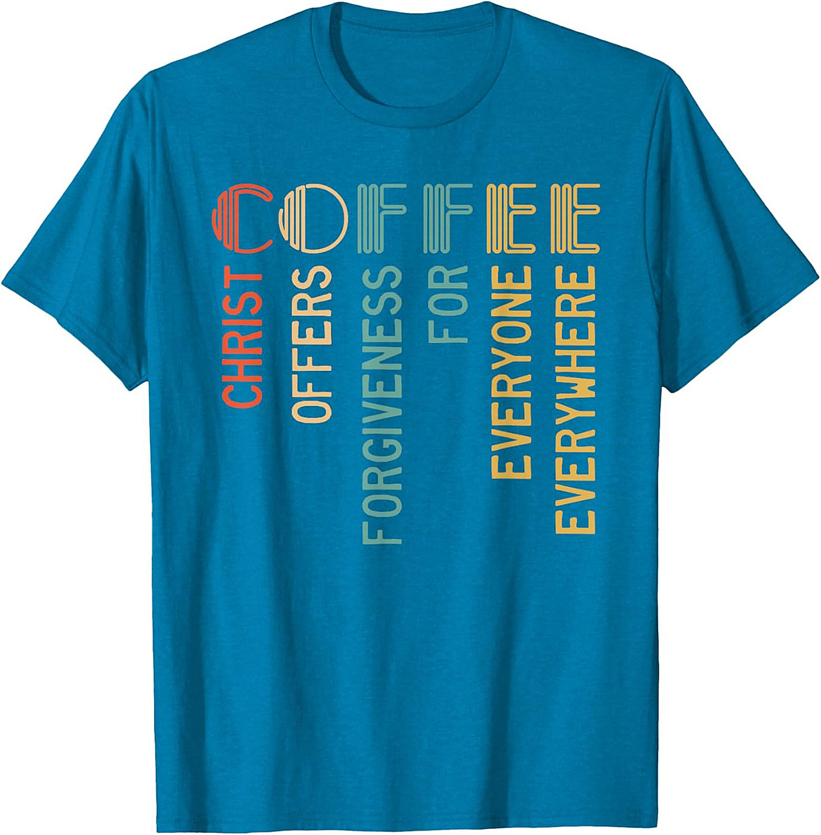 Christian Coffee Forgiveness Retro T-Shirt Faith Graphic Tee