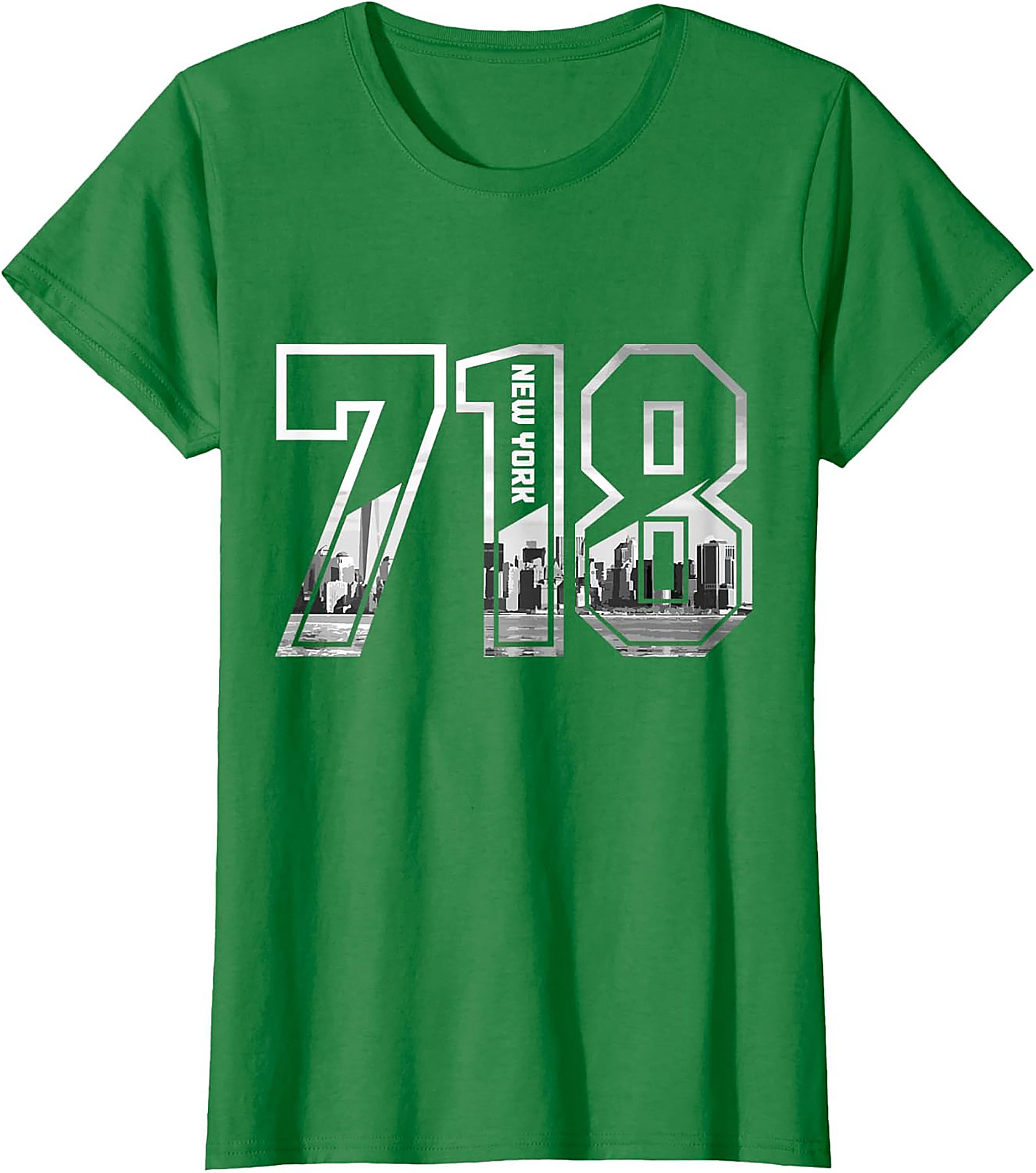 718 New York Skyline T-Shirt NYC Area Code Graphic Tee