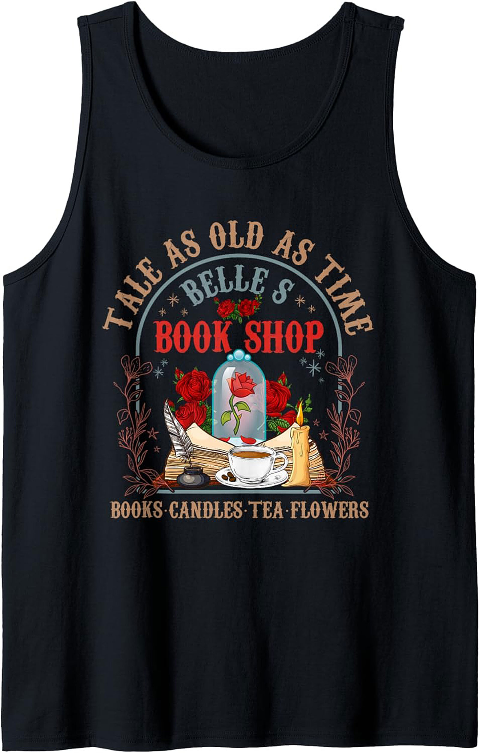 Belle's Book Shop Tank Top Tale As Old As Time Graphic