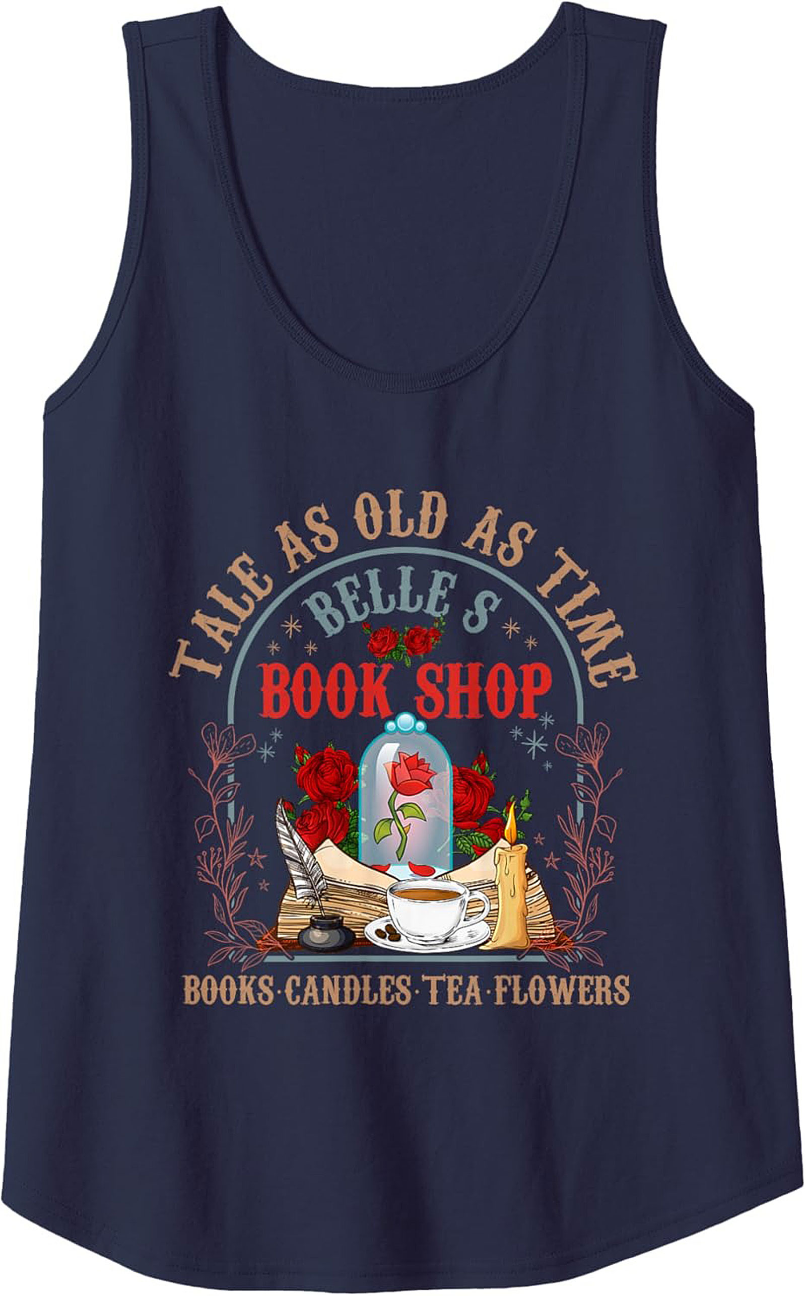  Belle's Book Shop Tank Top Tale As Old As Time Graphic