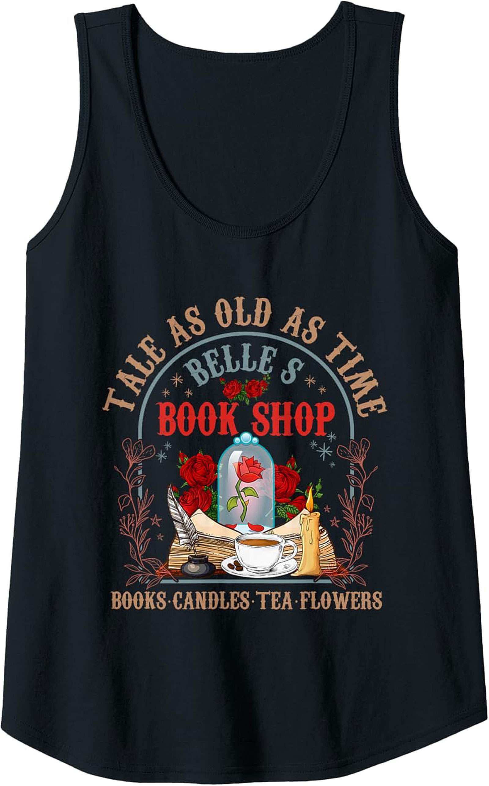  Belle's Book Shop Tank Top Tale As Old As Time Graphic