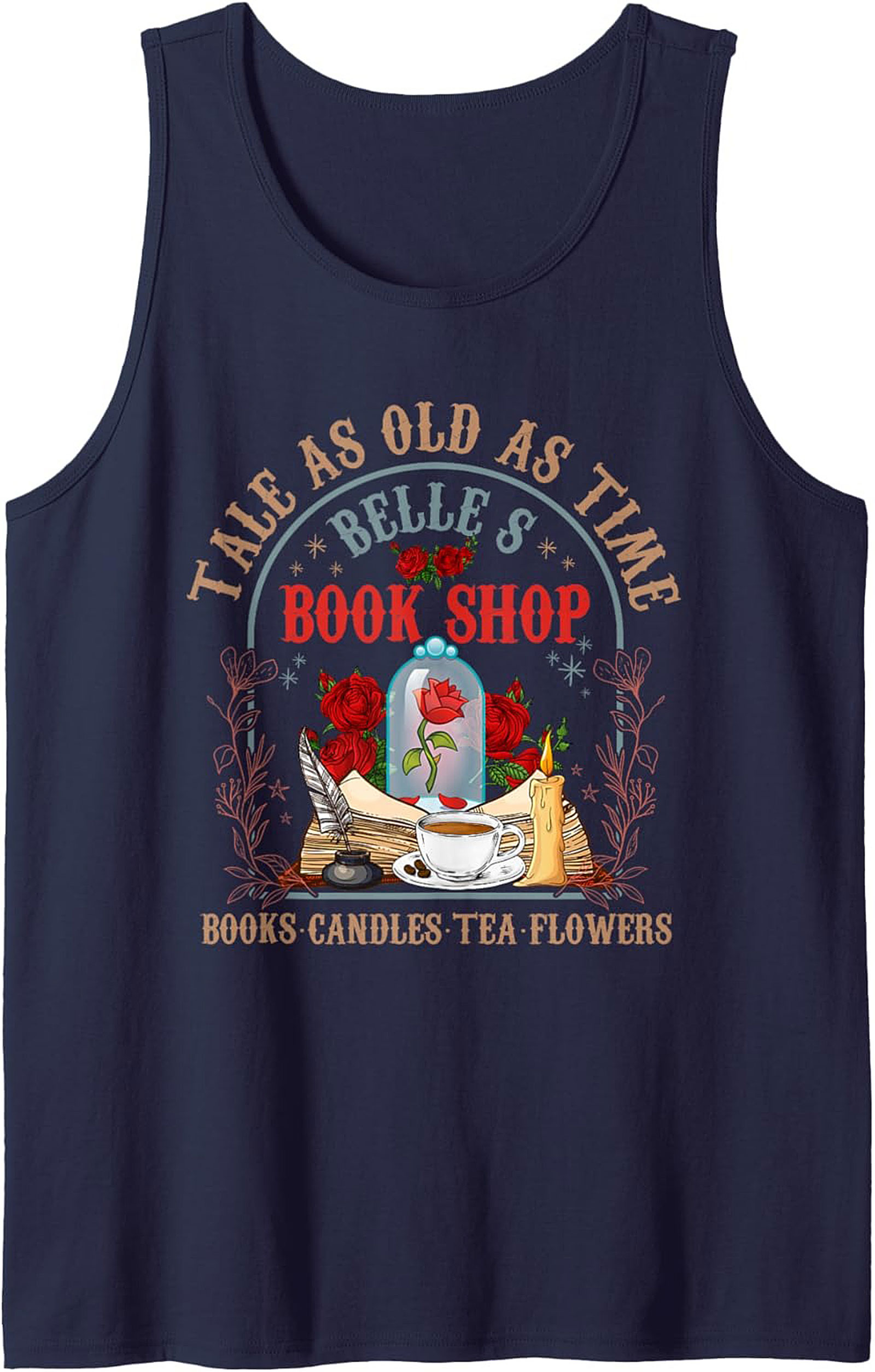  Belle's Book Shop Tank Top Tale As Old As Time Graphic