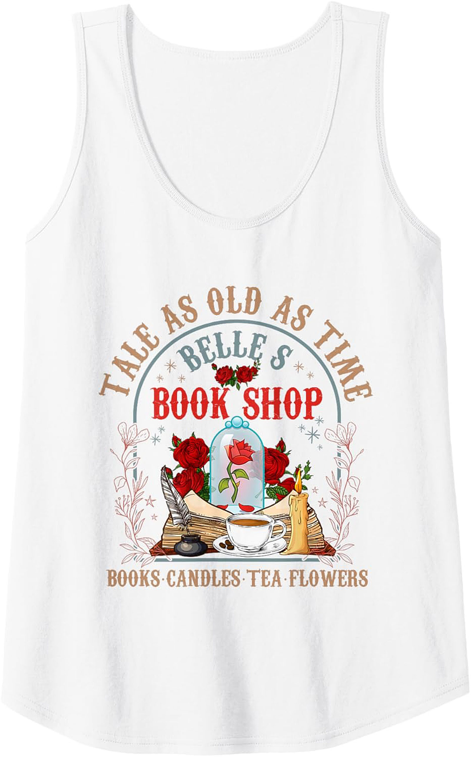  Belle's Book Shop Tank Top Tale As Old As Time Graphic
