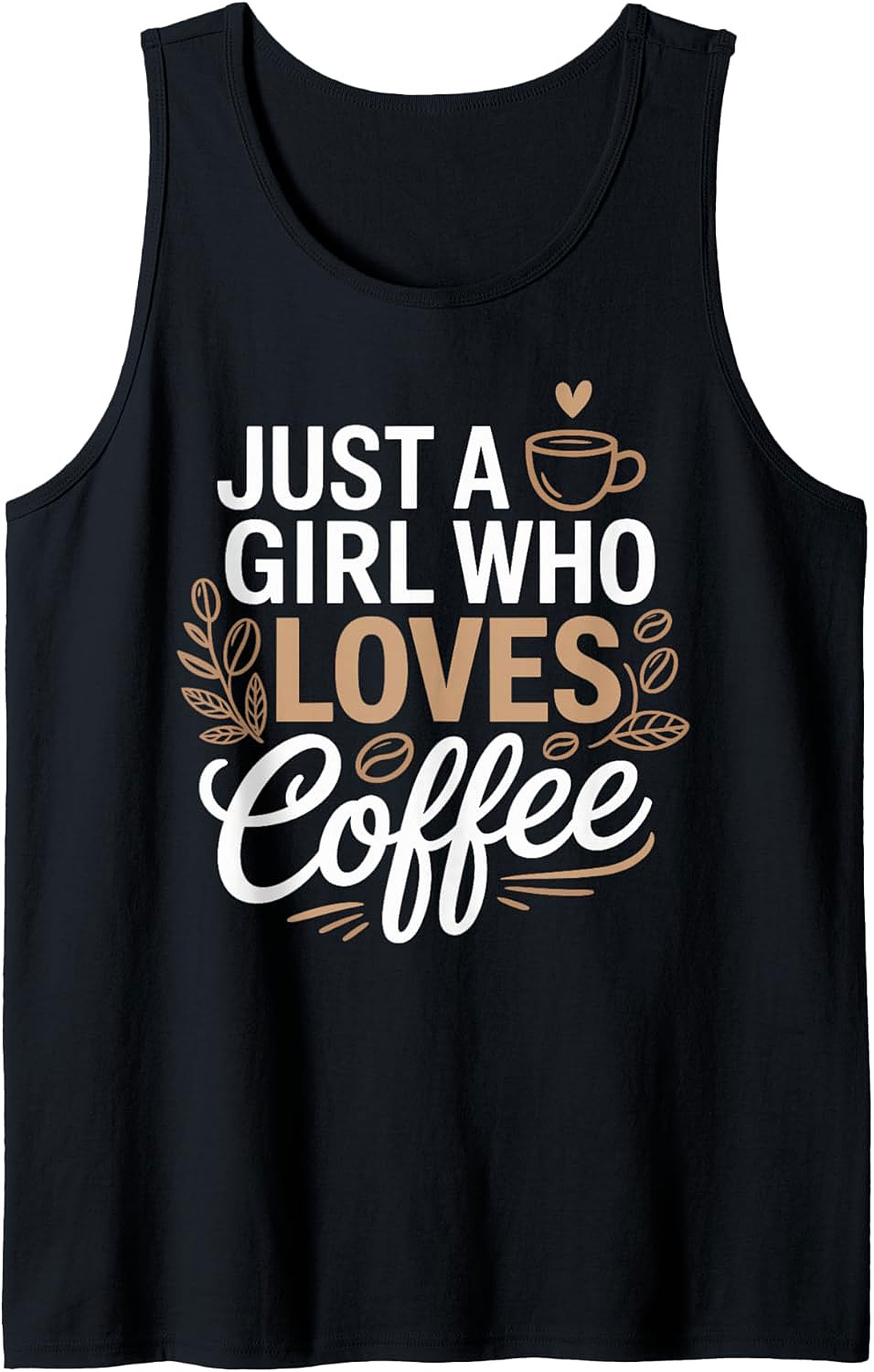 Coffee Lover Graphic Tank Top - Cute Summer Sleeveless Tee