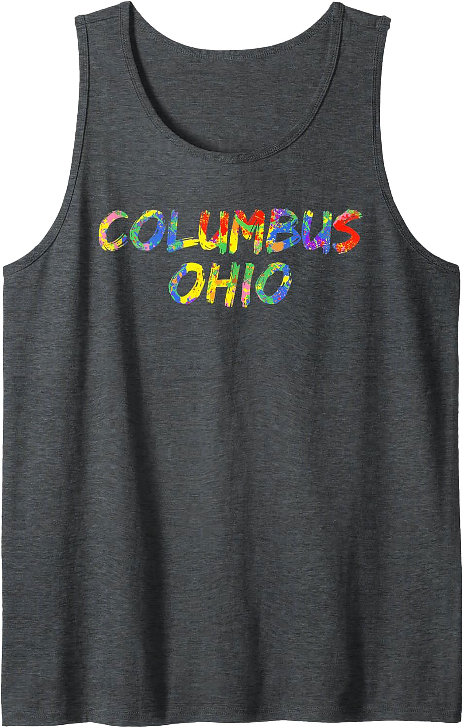Columbus Ohio Tank Top Colorful Paint Splatter Graphic