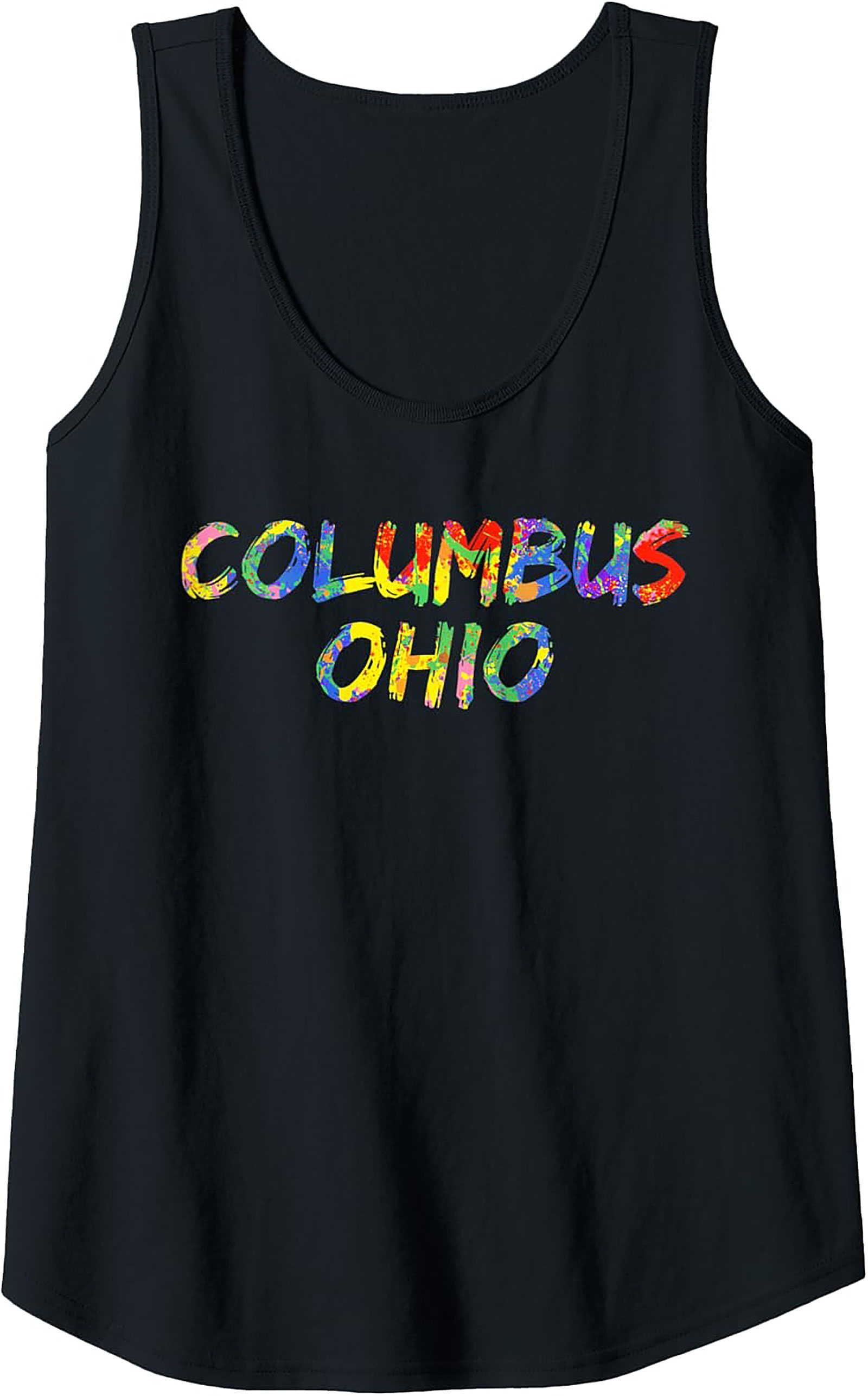 Columbus Ohio Tank Top Colorful Paint Splatter Graphic