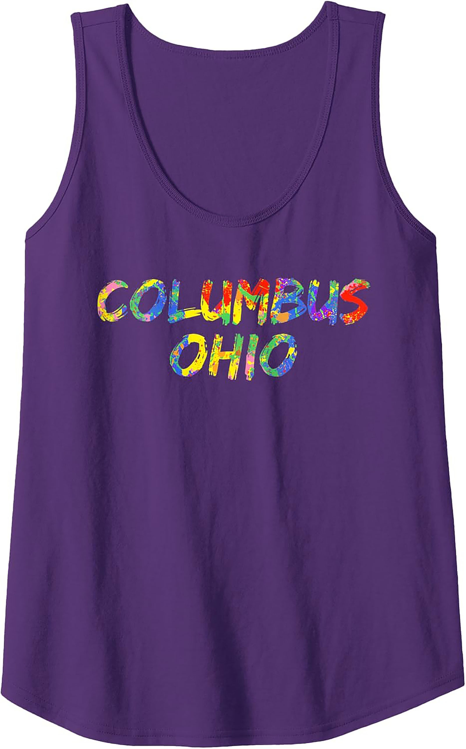 Columbus Ohio Tank Top Colorful Paint Splatter Graphic