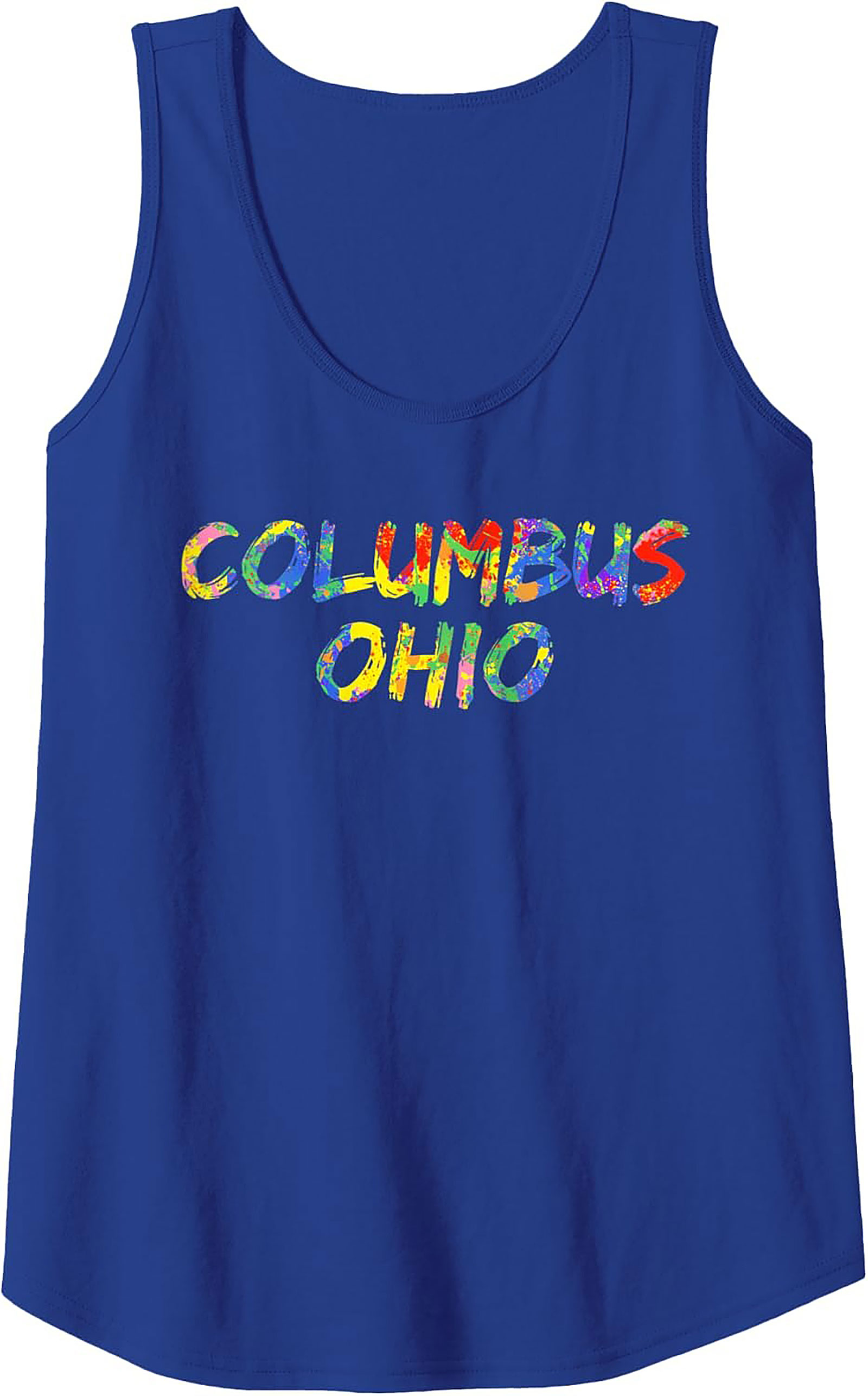 Columbus Ohio Tank Top Colorful Paint Splatter Graphic