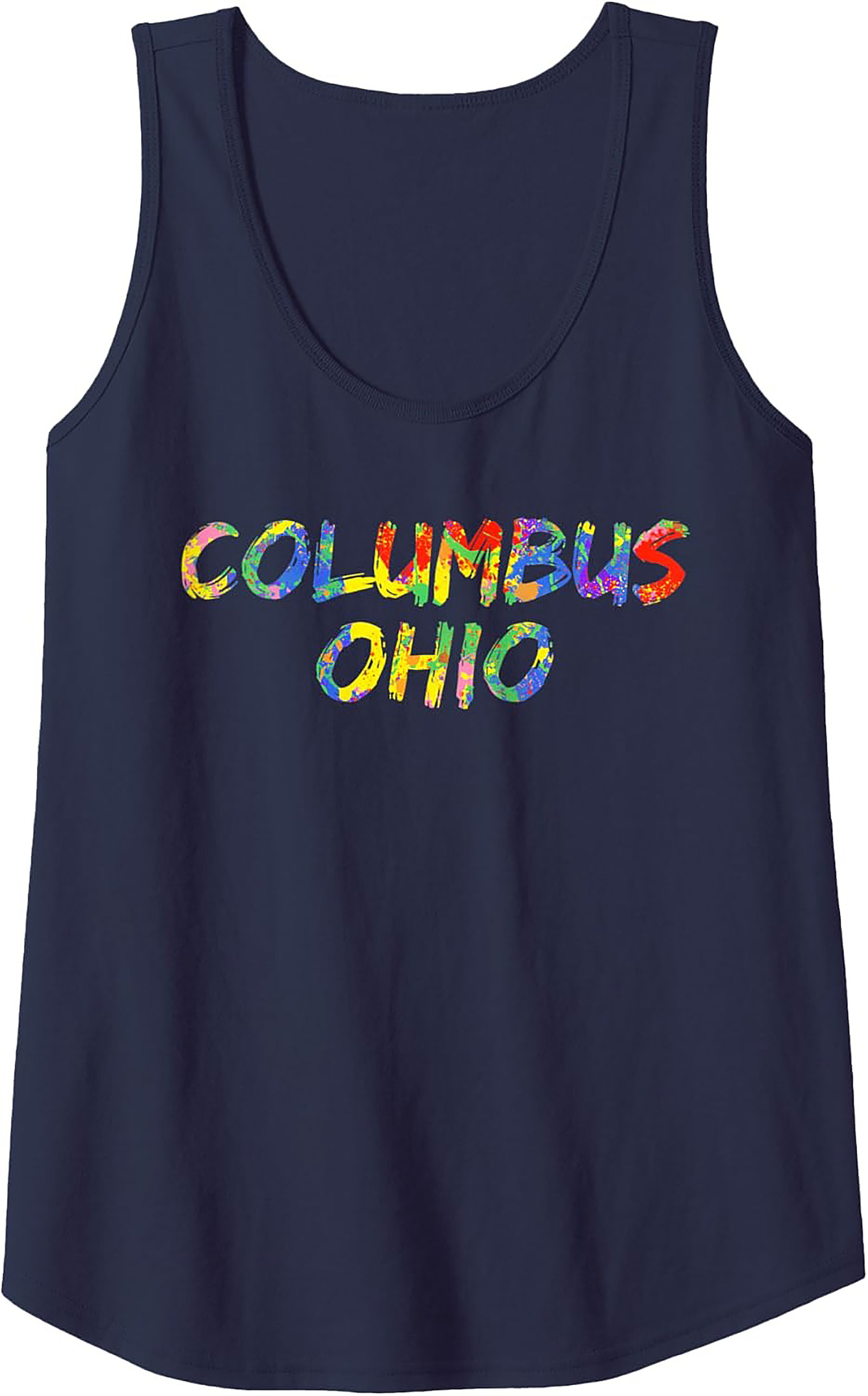 Columbus Ohio Tank Top Colorful Paint Splatter Graphic