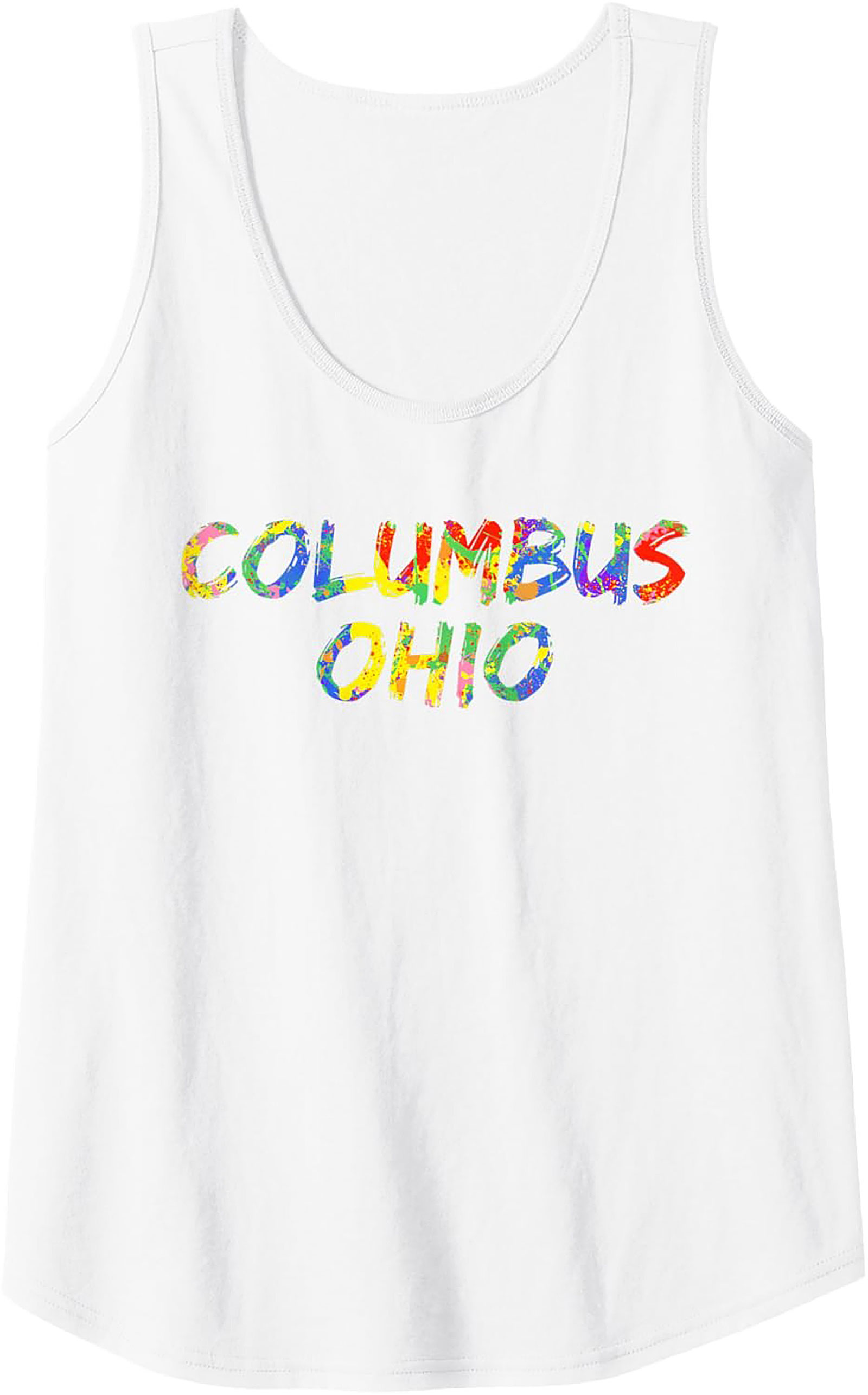 Columbus Ohio Tank Top Colorful Paint Splatter Graphic